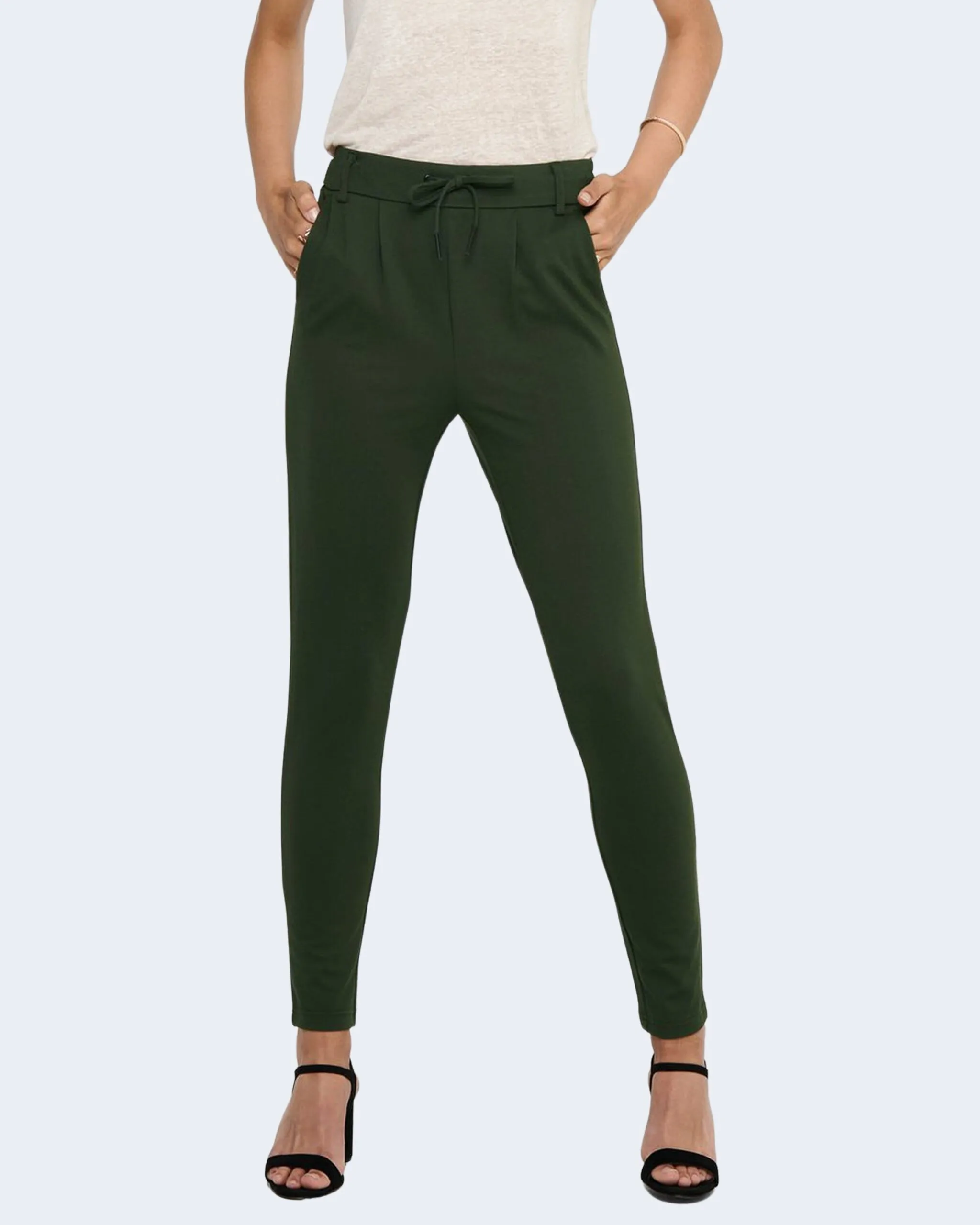 Pantaloni Only ONLPOPTRASH LIFE EASY COL NOOS Verde Scuro