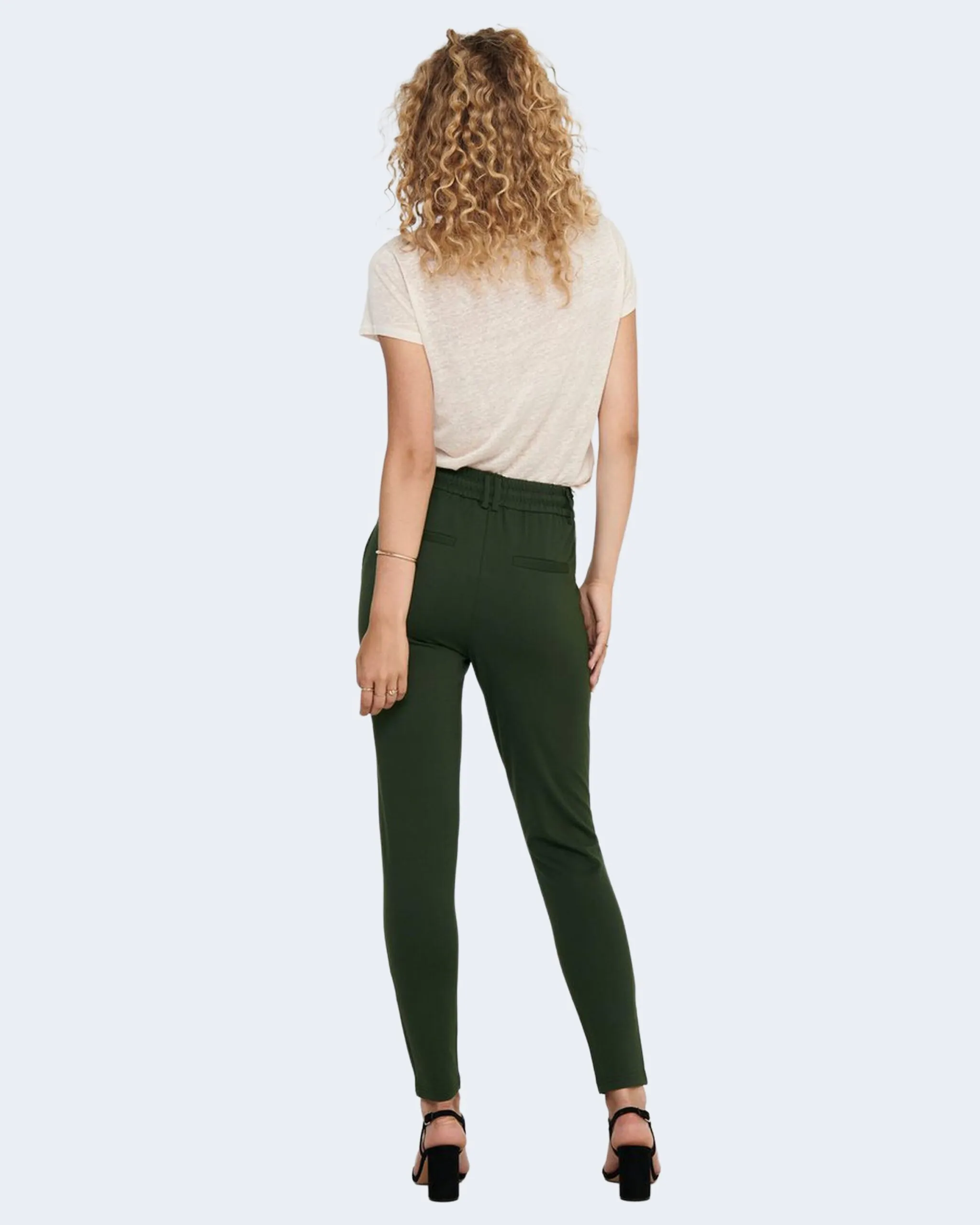 Pantaloni Only ONLPOPTRASH LIFE EASY COL NOOS Verde Scuro
