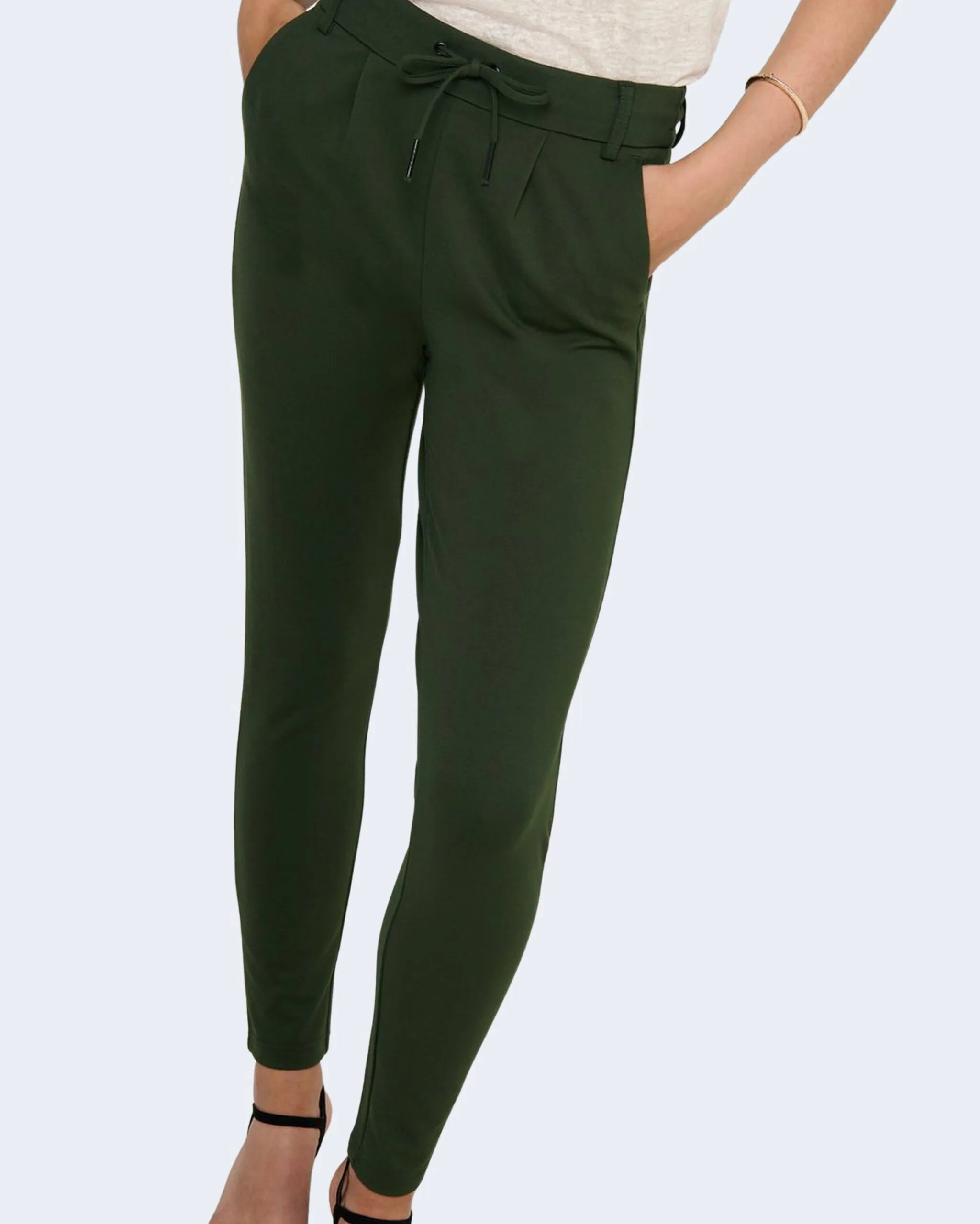 Pantaloni Only ONLPOPTRASH LIFE EASY COL NOOS Verde Scuro