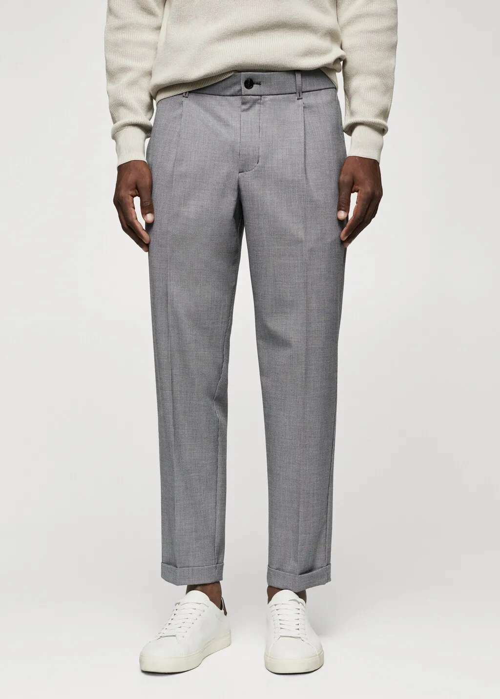 Pantaloni slim fit pinces
