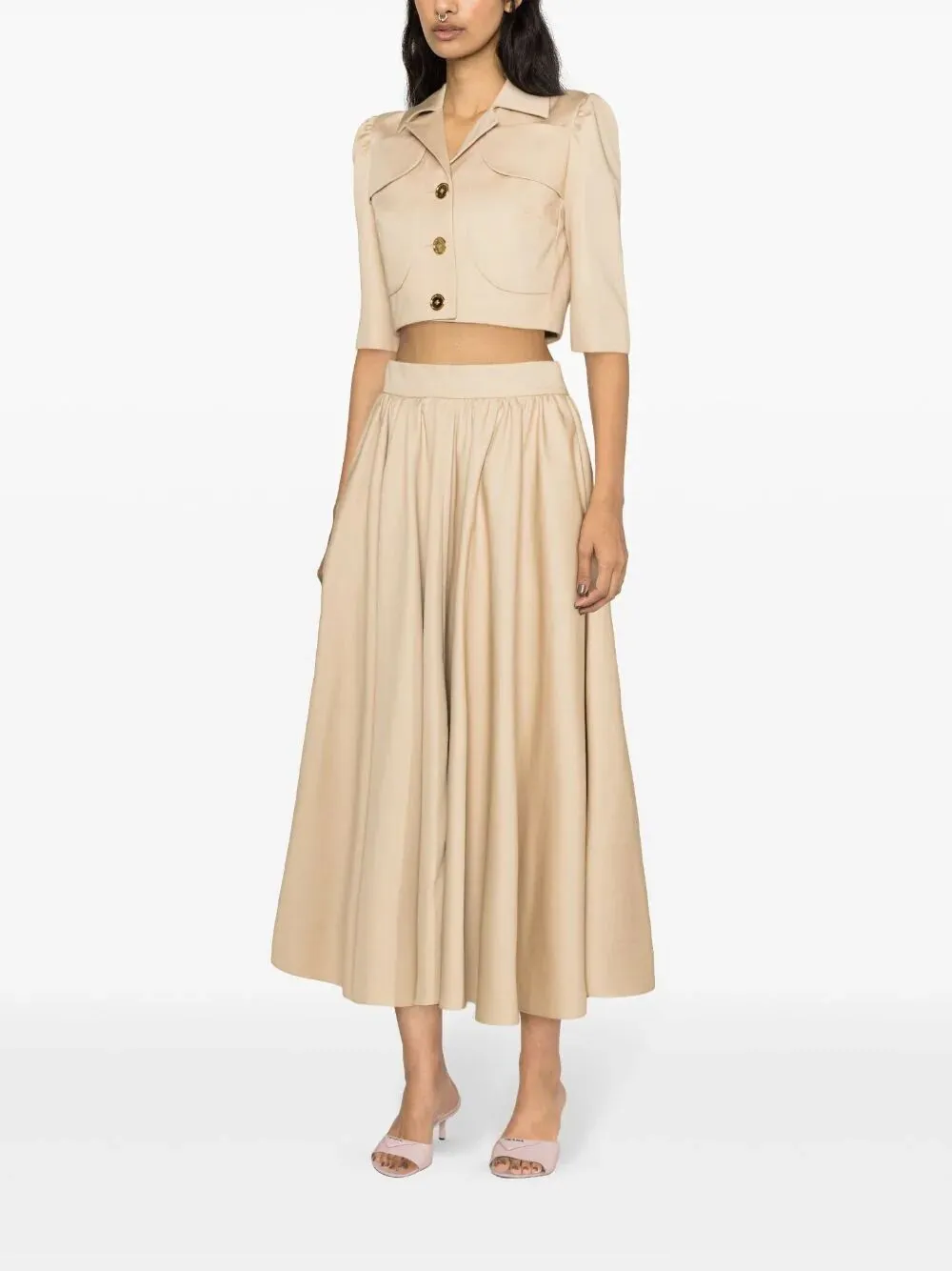 PATOU MAXI COTTON SKIRT