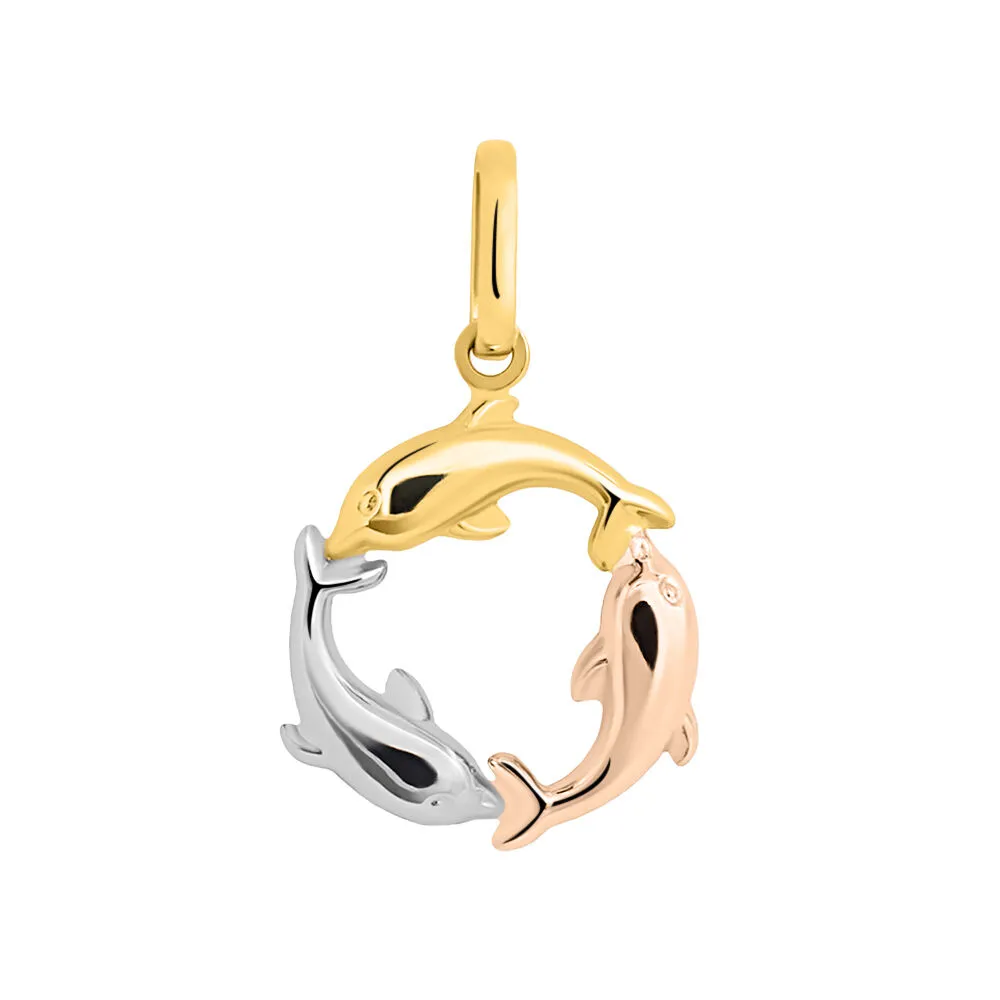 Pendente Delfino Poème Oro Tricolore 375/1000 1401153