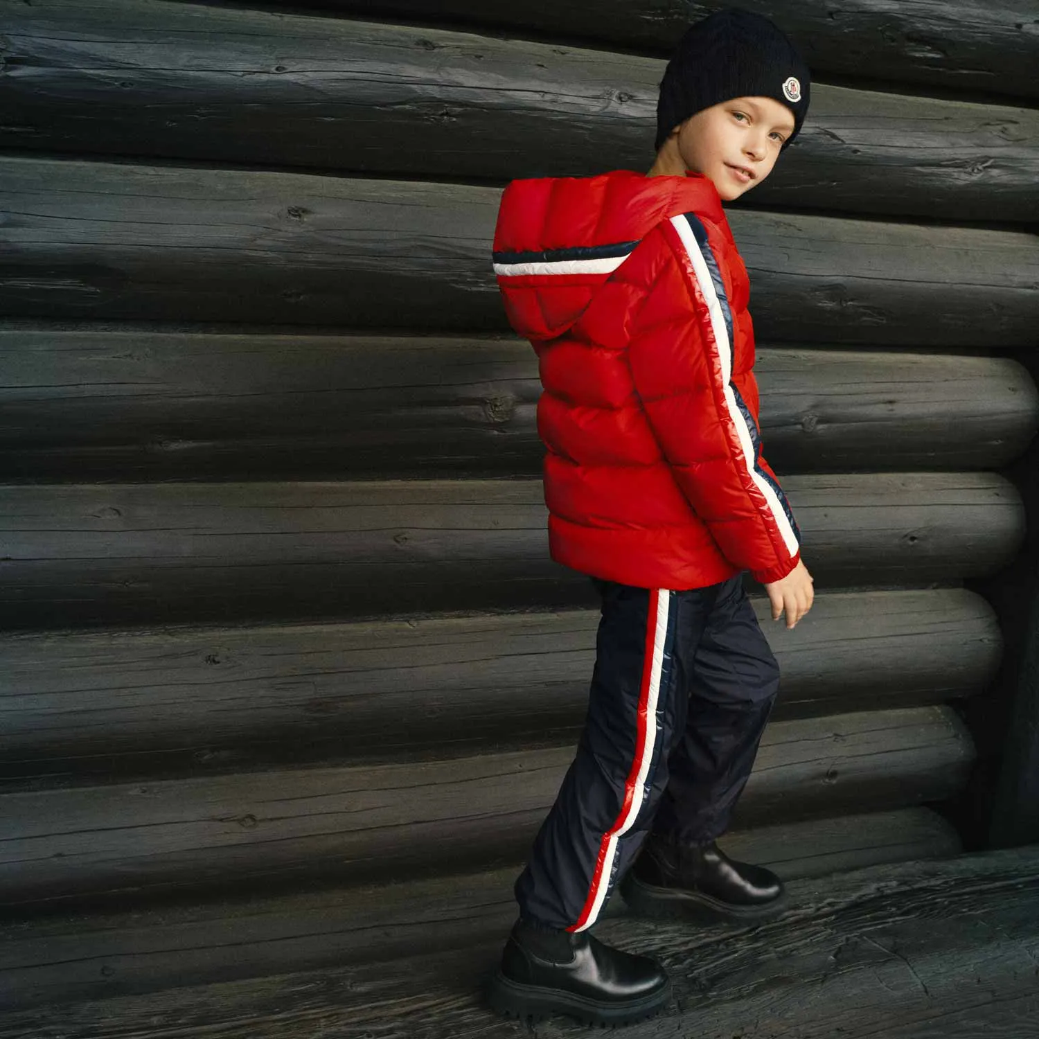 Piumino Chrale Rosso Bambino E Teenager