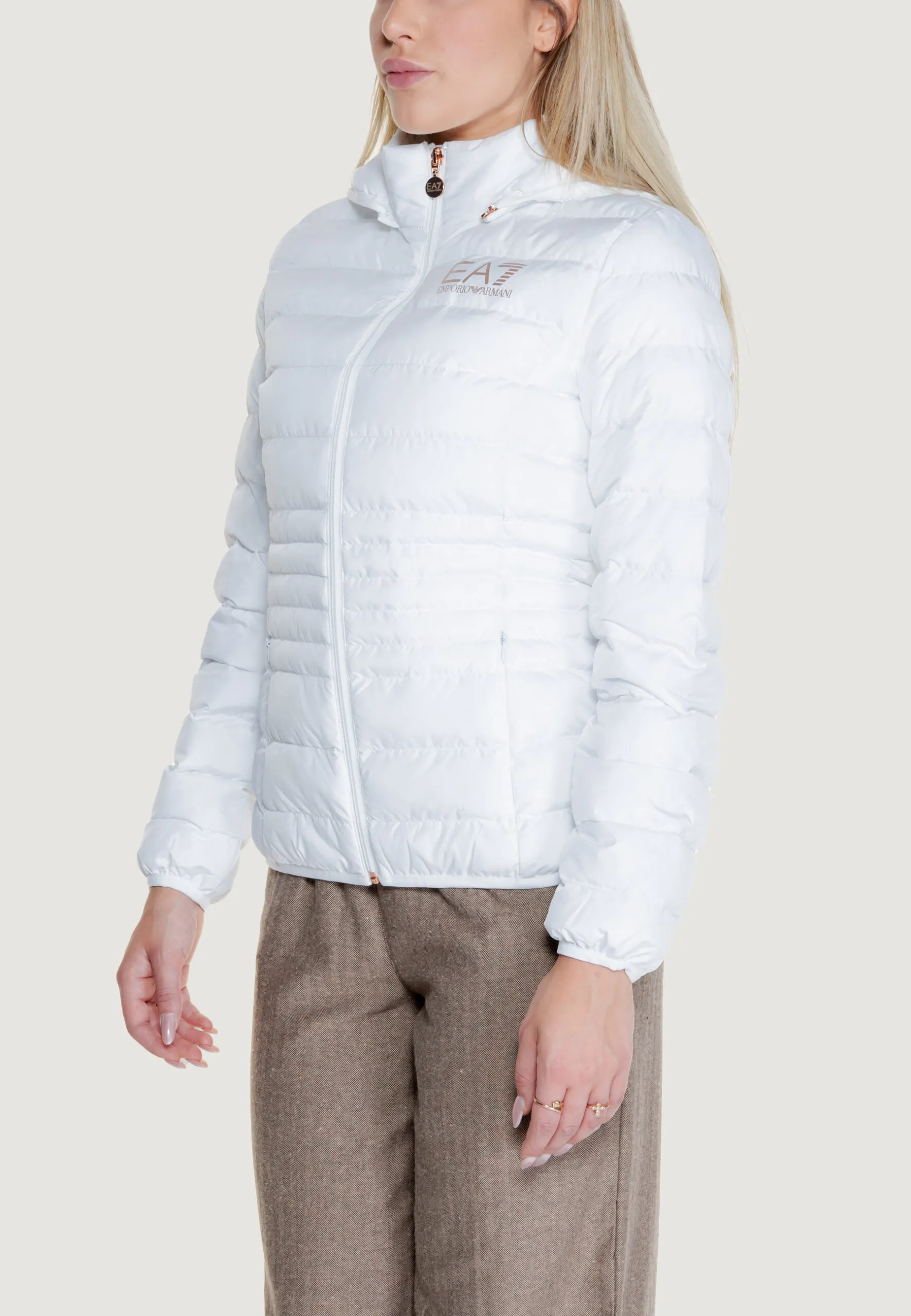 Piumino Ea7 BOMBER Bianco – Bronzo