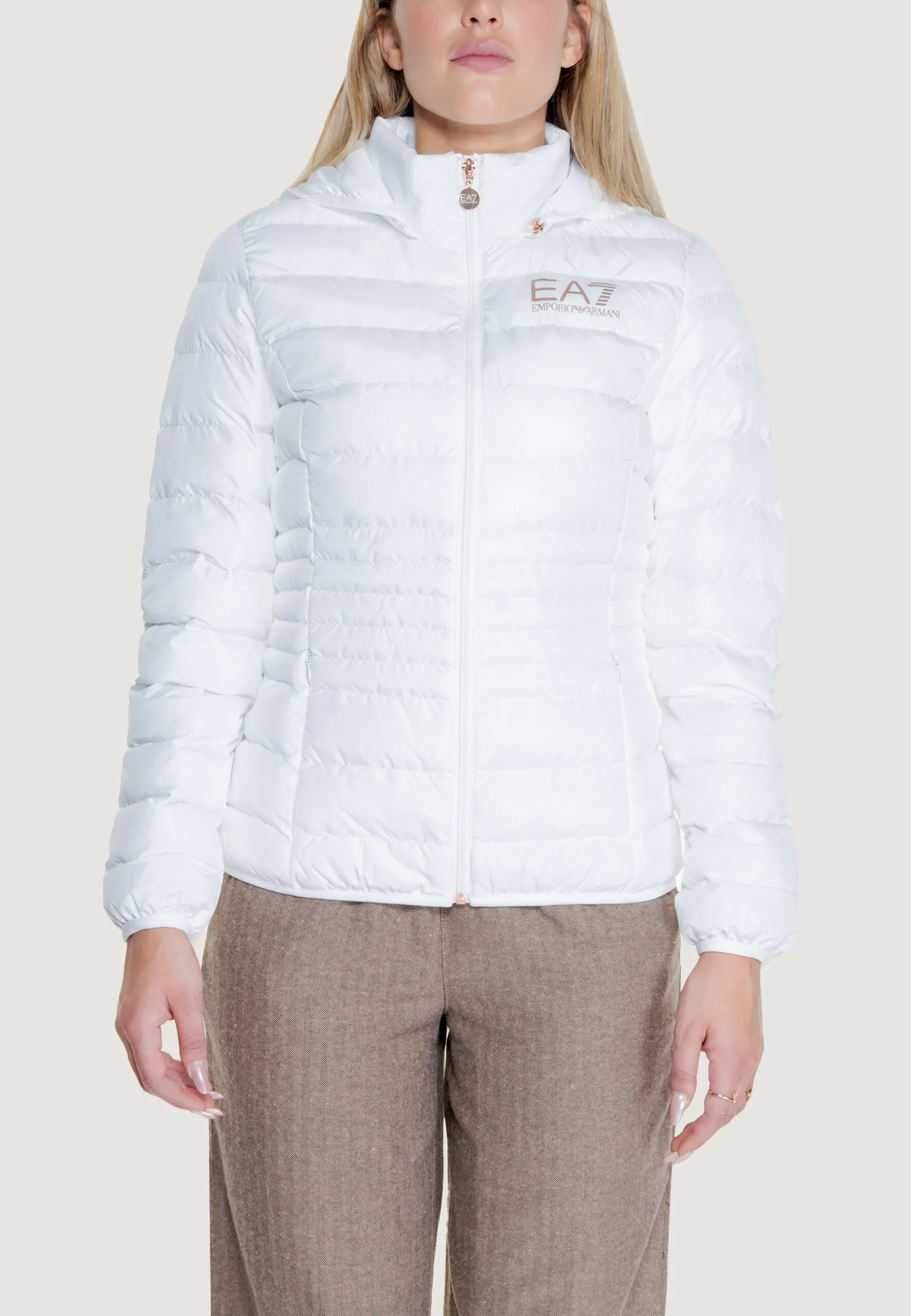 Piumino Ea7 BOMBER Bianco – Bronzo