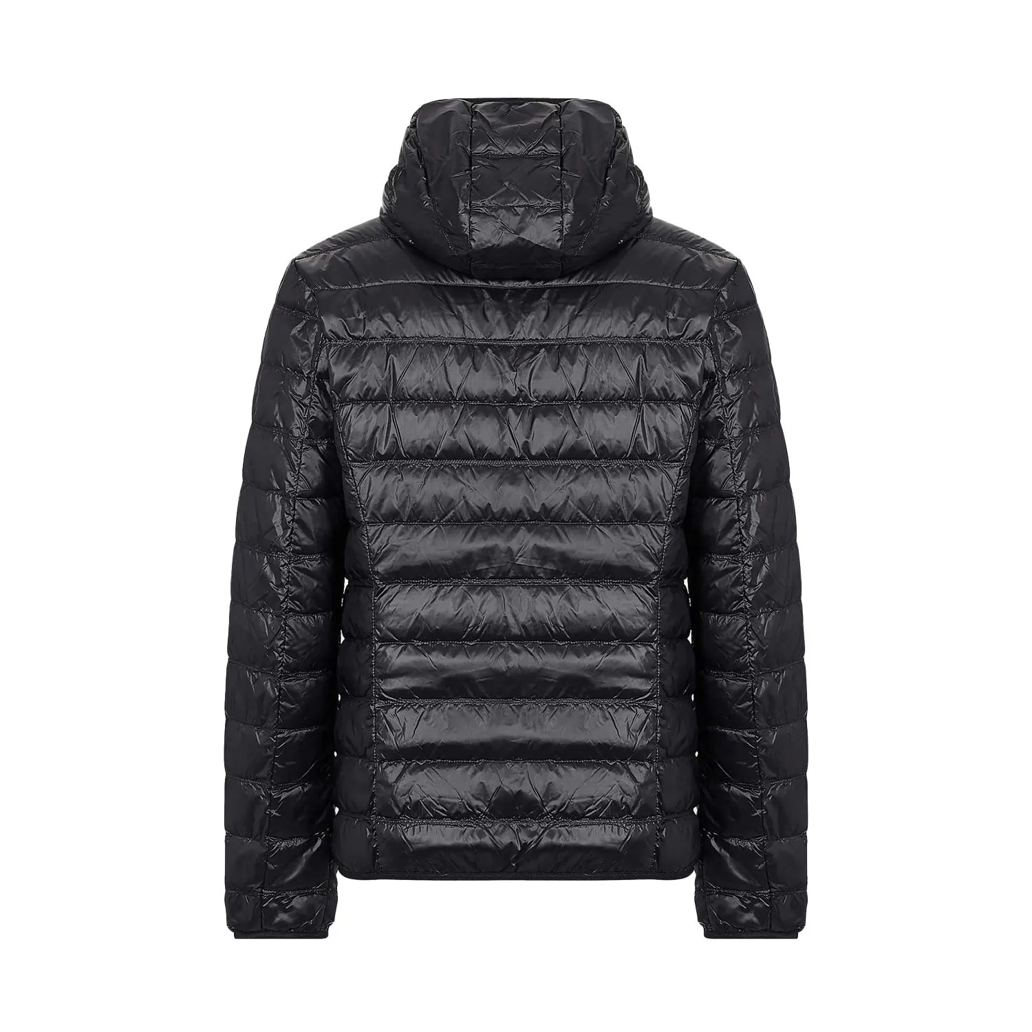 Piumino Nero Con Logo Ea7 Oro