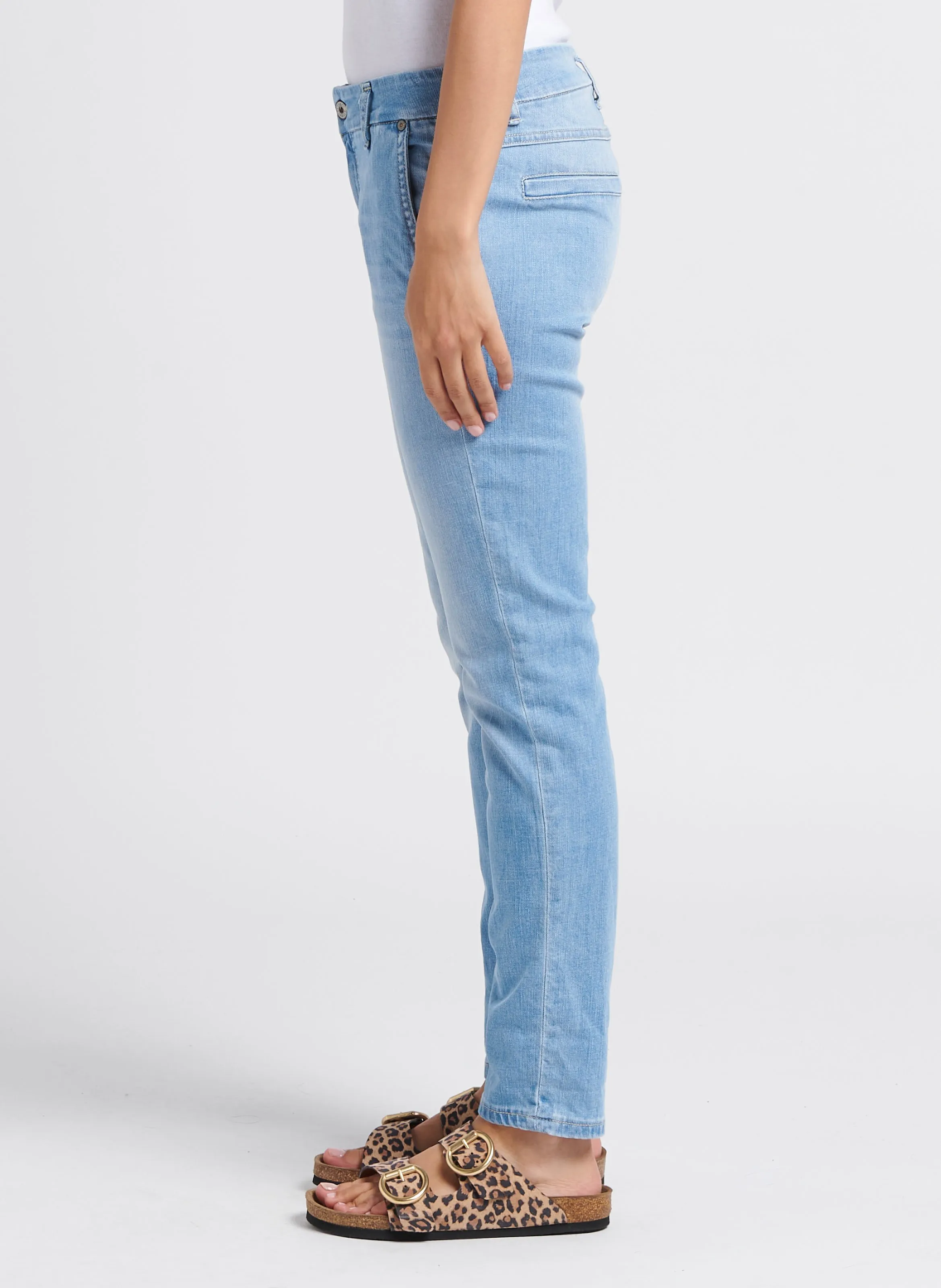  PLEASE   Jeans slim a vita bassa | Blu