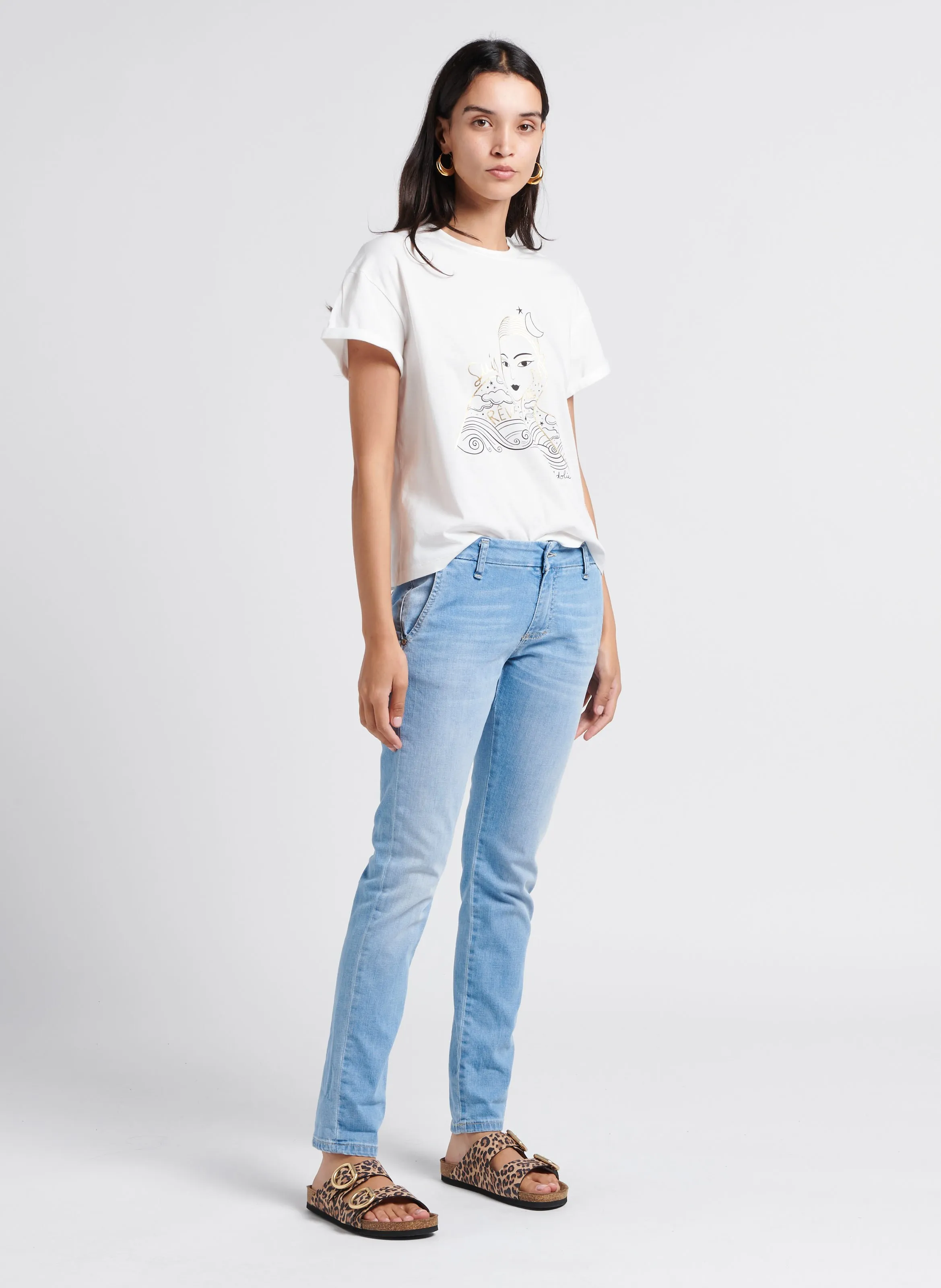  PLEASE   Jeans slim a vita bassa | Blu