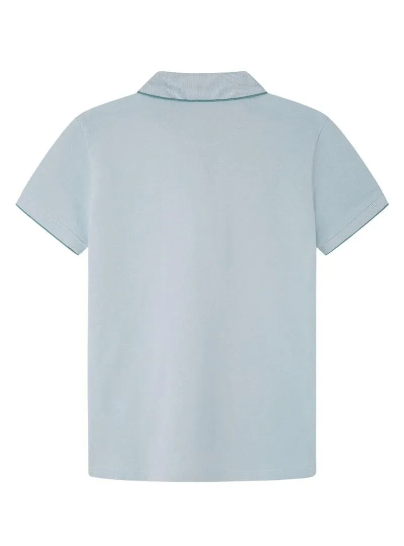 Polo Pepe Jeans New Thor Blu per Bambino