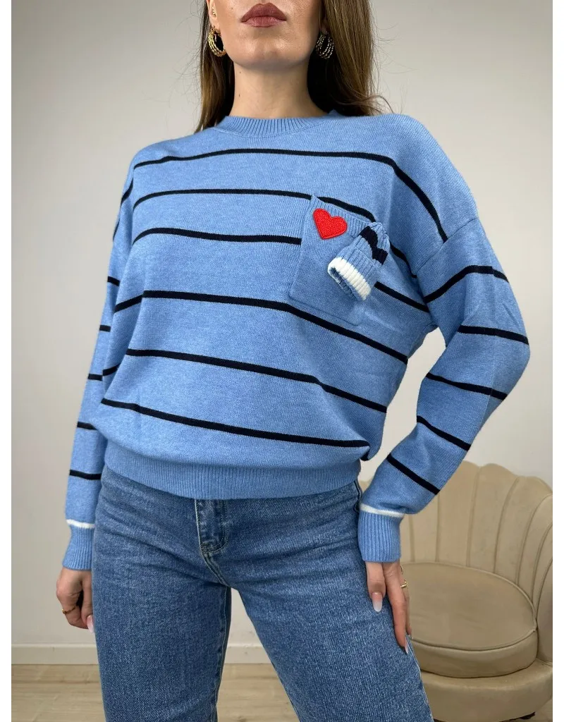 PULLOVER HAT BLU