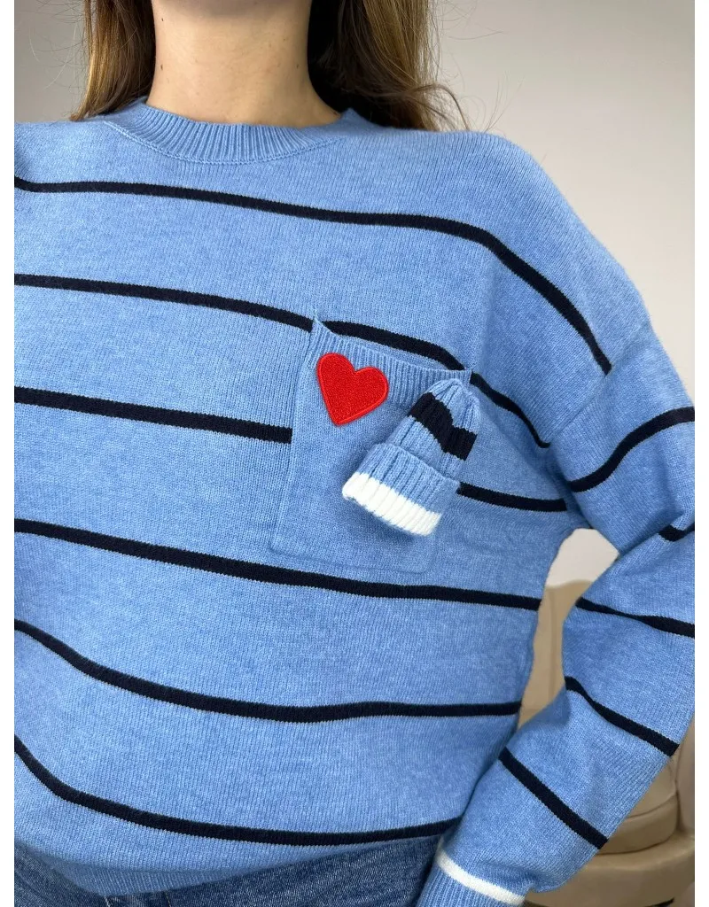 PULLOVER HAT BLU