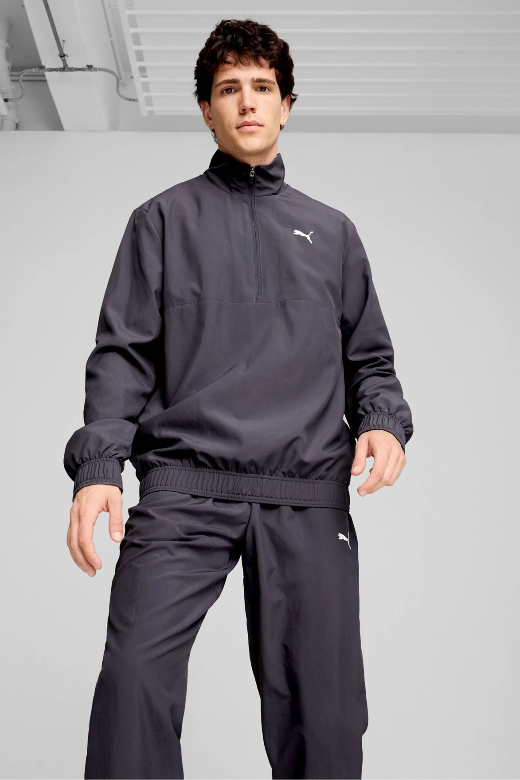 Puma Tuta Uomo Tessuta Con Mezza Zip    