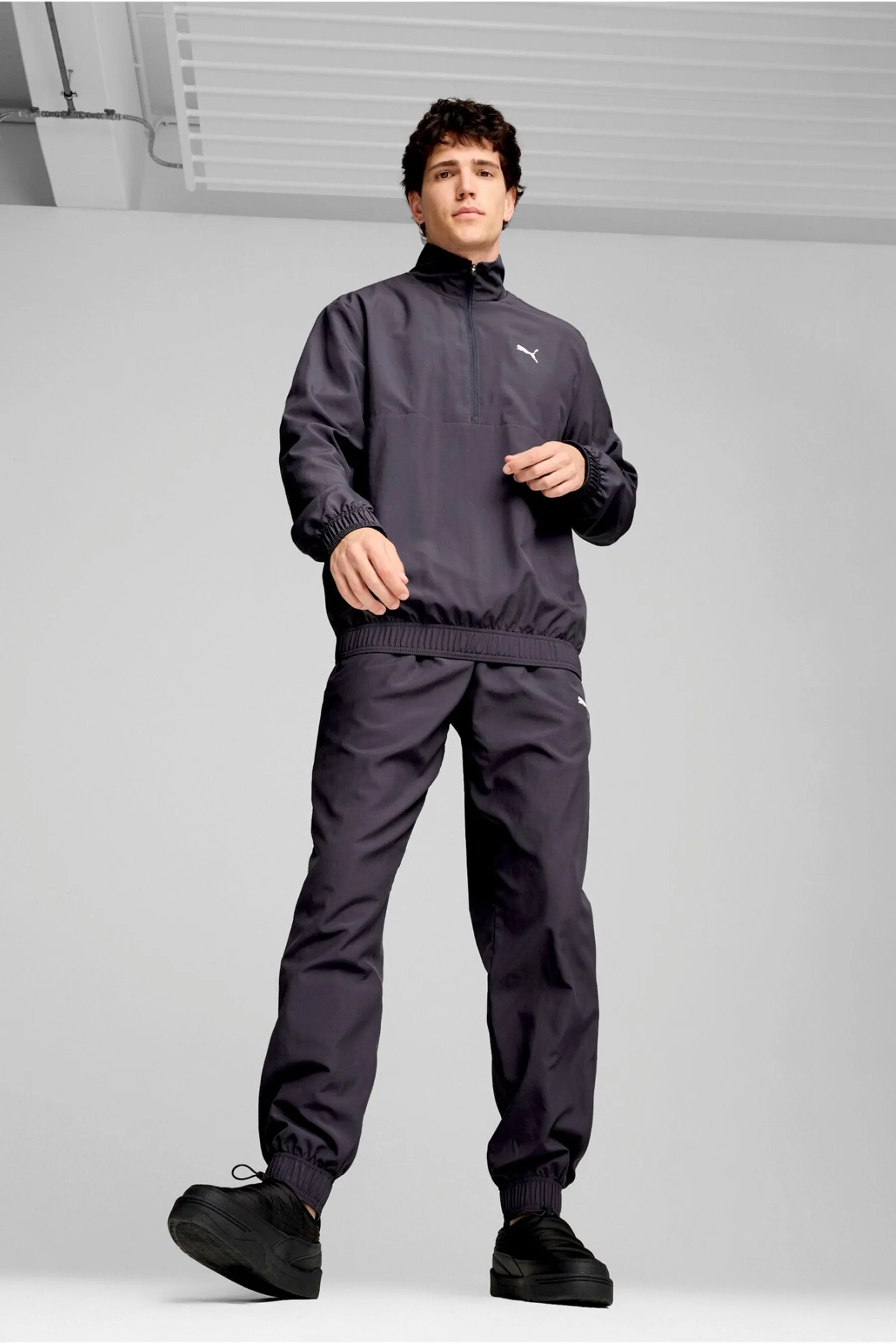 Puma Tuta Uomo Tessuta Con Mezza Zip    