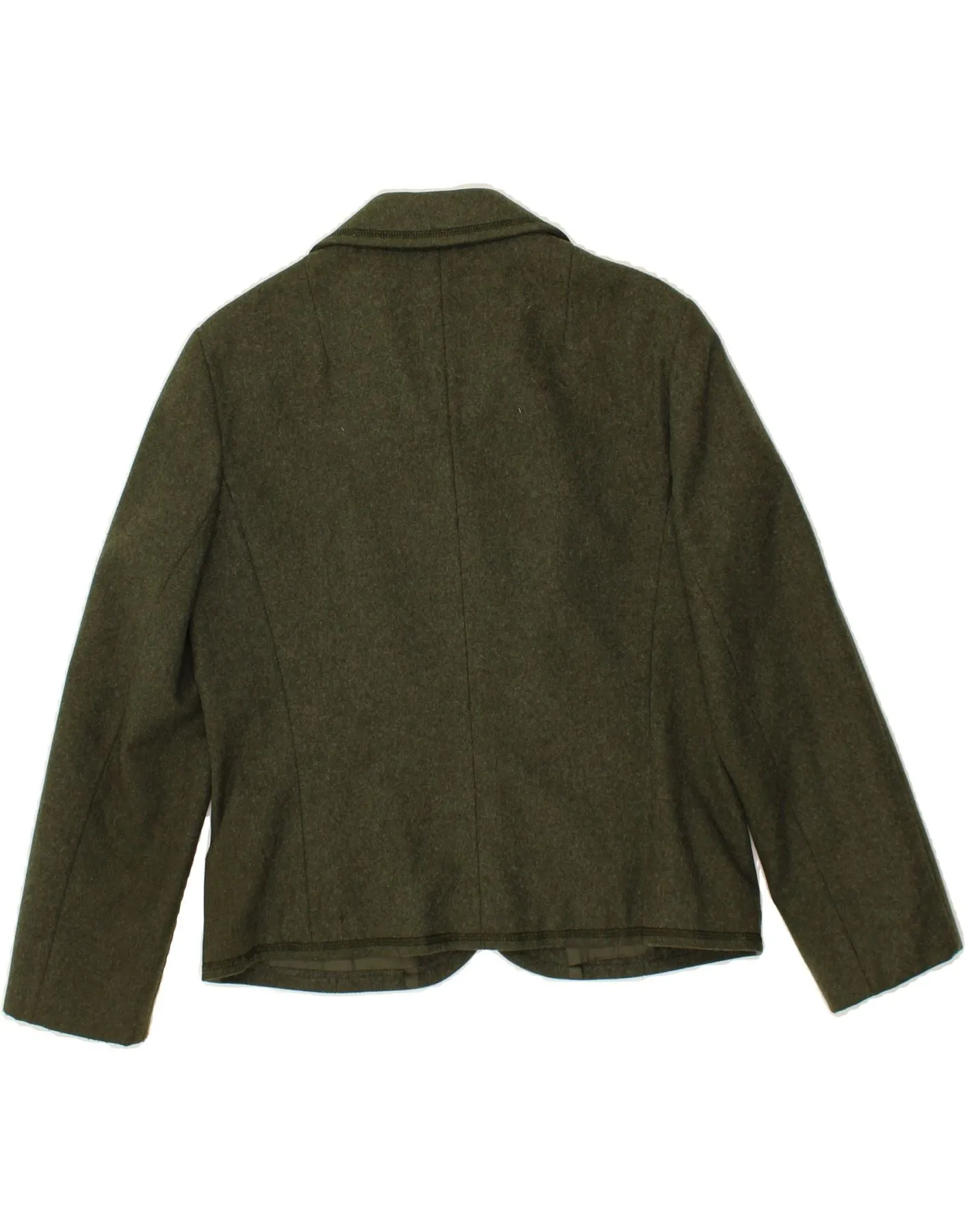 RALPH Womens 4 Button Blazer Jacket UK 16 Large Green Virgin Wool