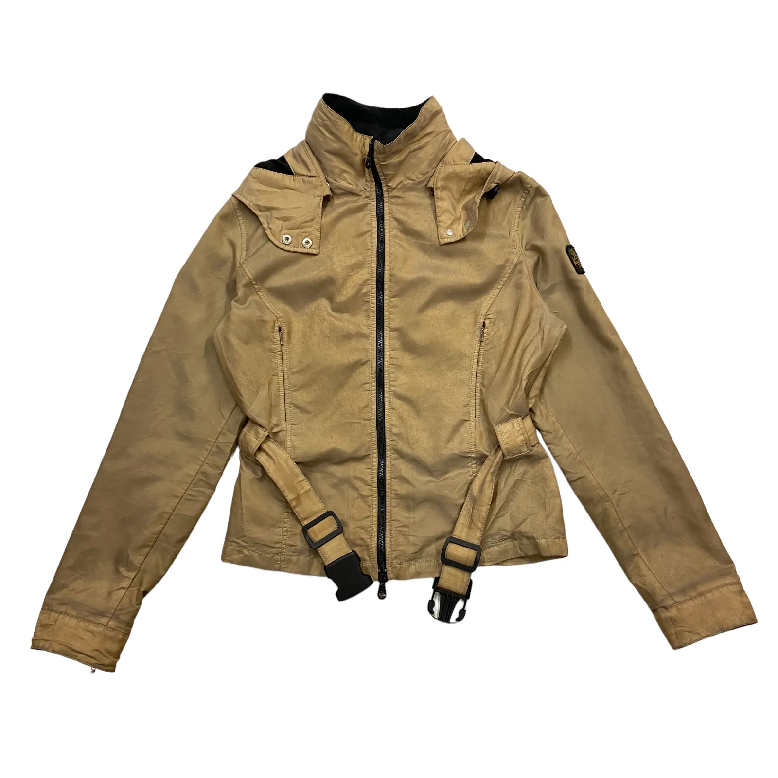 RefrigiWear Women's Rain Jacket | Vintage High End  Waterproof Hoodie Coat Brown