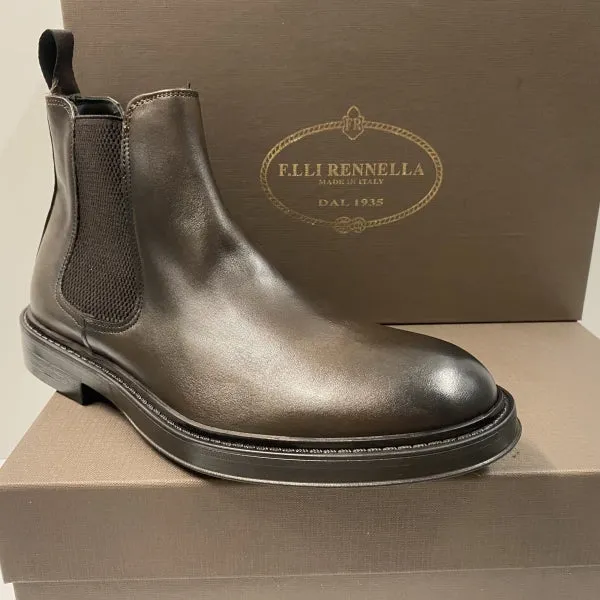 RENNELLA 2052L STIVALETTO CHELSEA UOMO IN PELLE MORO