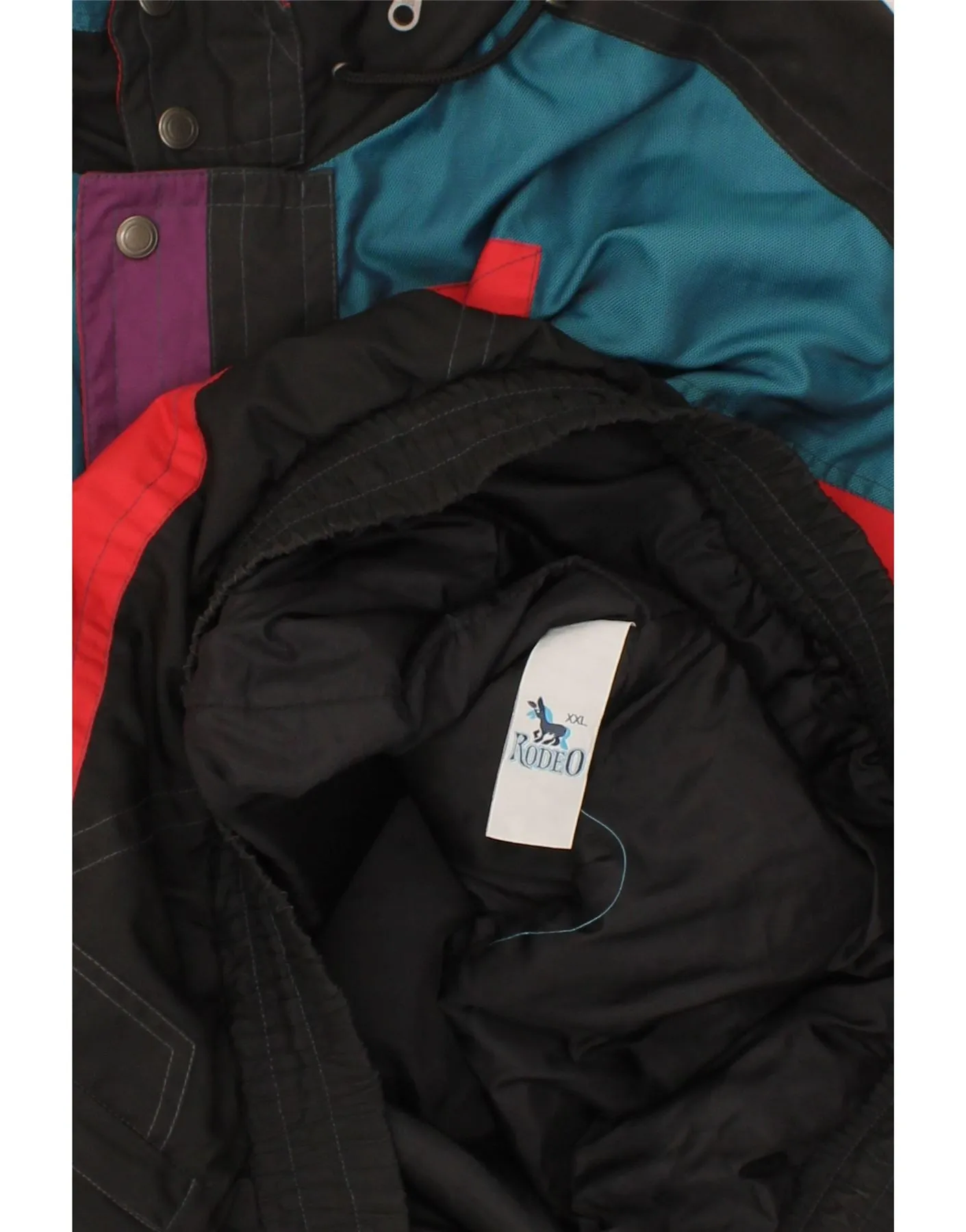 RODEO Mens Pullover Ski Jacket UK 44 2XL Multicoloured Colourblock