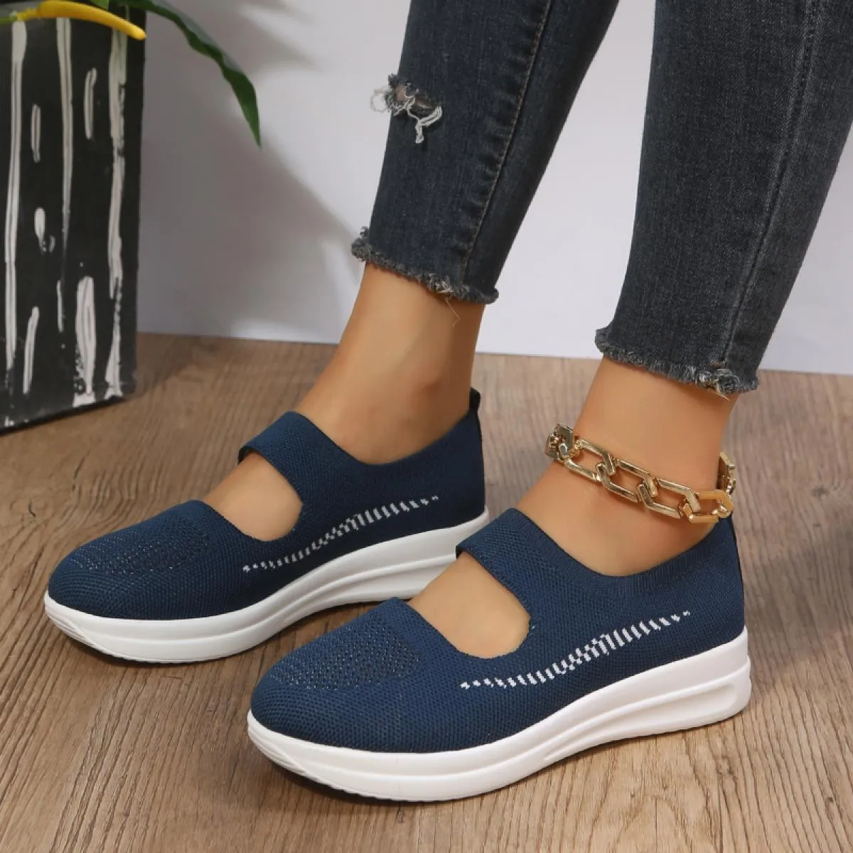 Roma Appartamenti Mocassini Casual Scarpe da Donna Mesh Sport Casual Corsa Scarpe da Lavoro Comode Primavera Nuova Punta Rotonda