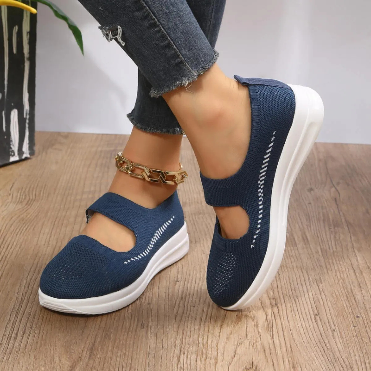 Roma Appartamenti Mocassini Casual Scarpe da Donna Mesh Sport Casual Corsa Scarpe da Lavoro Comode Primavera Nuova Punta Rotonda