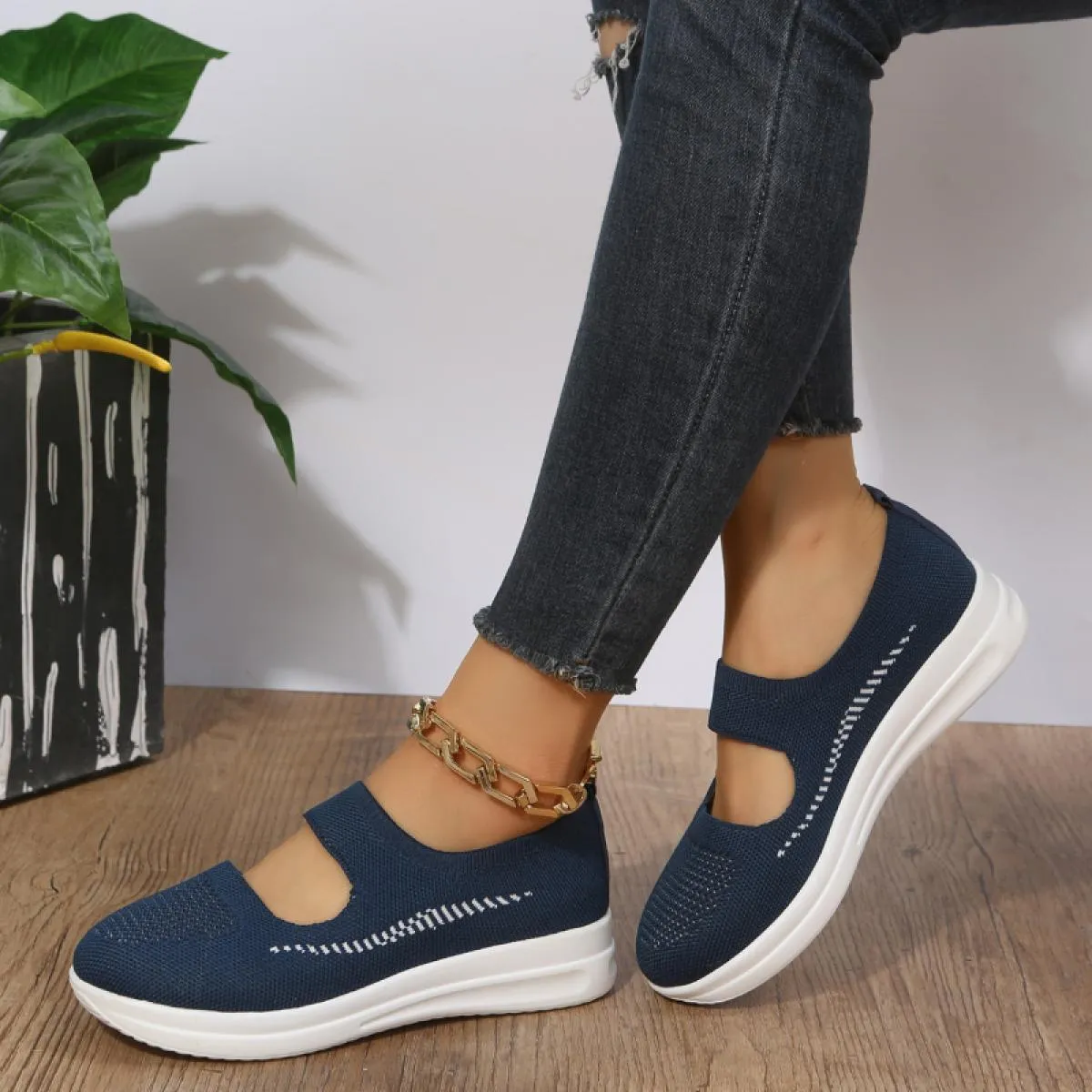 Roma Appartamenti Mocassini Casual Scarpe da Donna Mesh Sport Casual Corsa Scarpe da Lavoro Comode Primavera Nuova Punta Rotonda