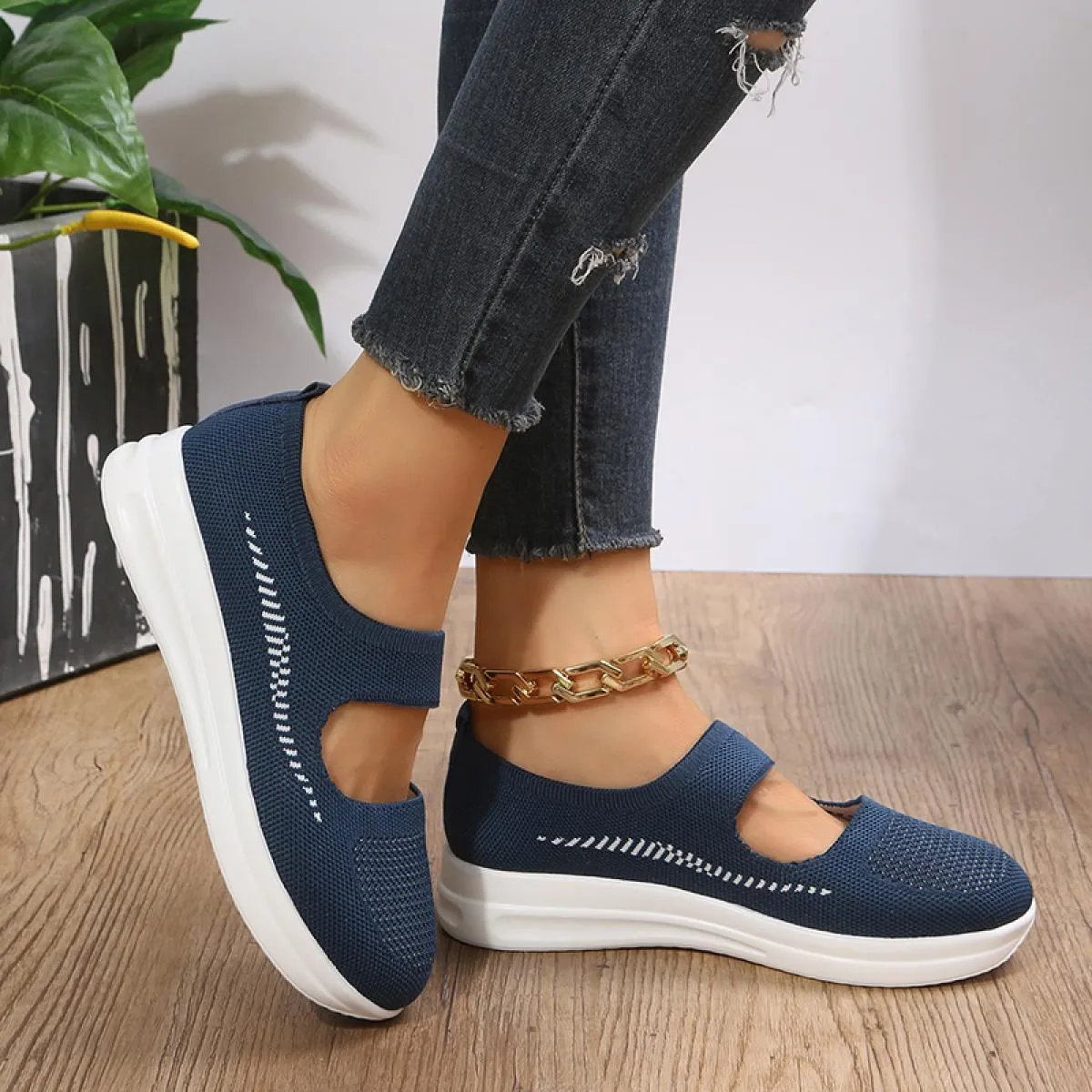 Roma Appartamenti Mocassini Casual Scarpe da Donna Mesh Sport Casual Corsa Scarpe da Lavoro Comode Primavera Nuova Punta Rotonda