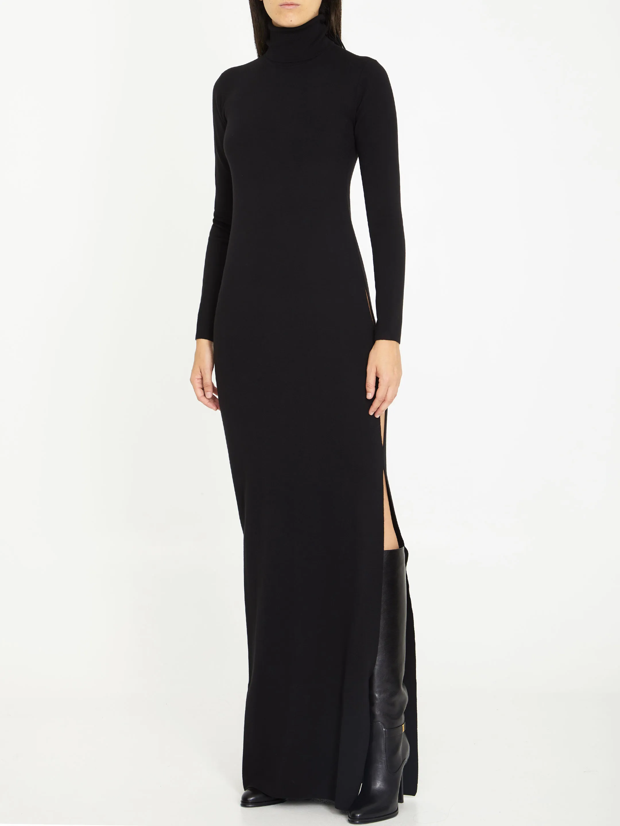 SAINT LAURENT    Abito lungo in lana
