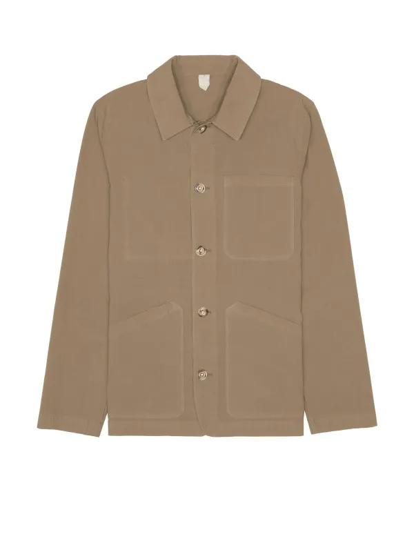 Sand cotton jacket with buttons
