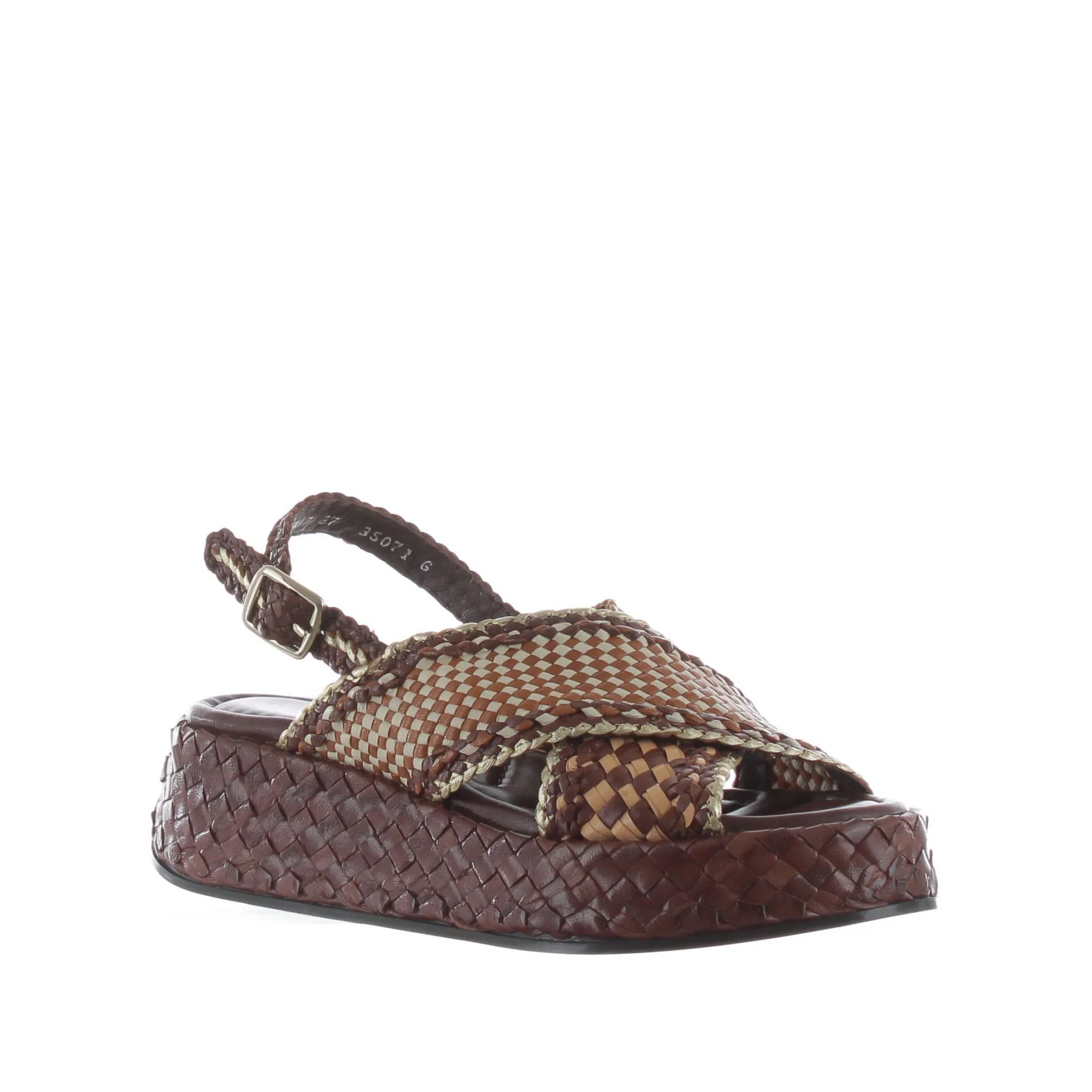 Sandalo maui in pelle con fasce incrociate