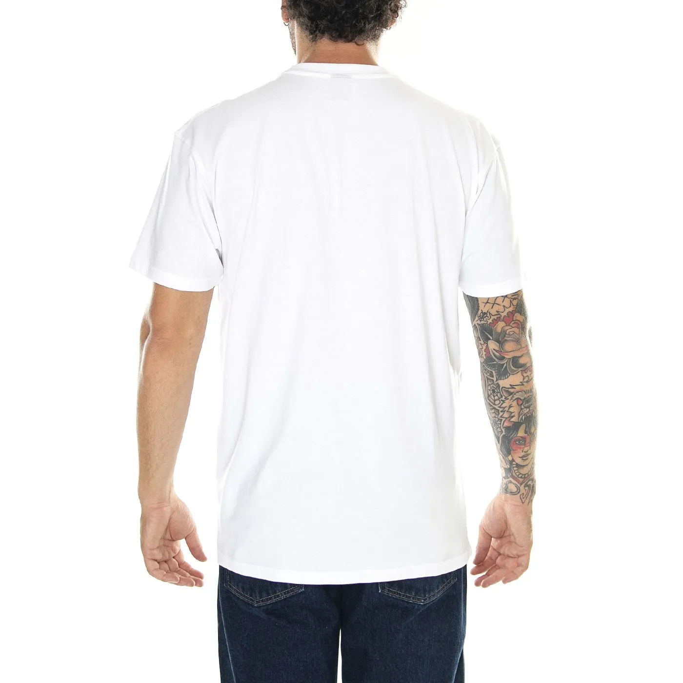 Santa Cruz Bone Hand Cruz Front T-Shirt White - Maglietta Girocollo Uomo Bianca    