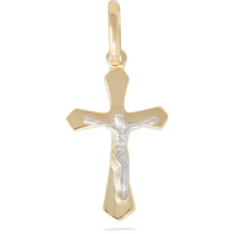 SARNIORO Ciondolo croce con cristo in oro 9Kt SarniOro