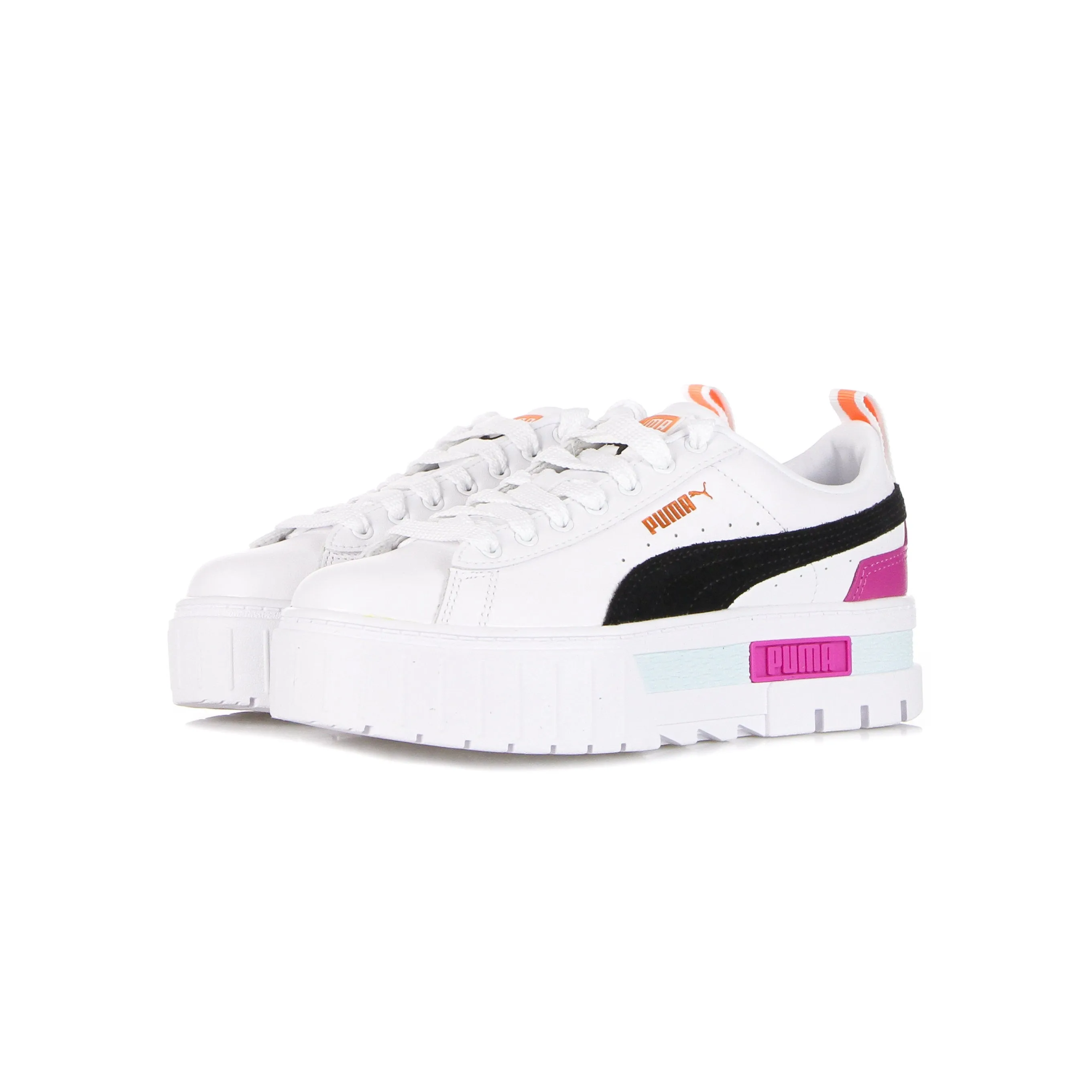 Scarpa Bassa Donna Mayze Lth White/black/deep Apricot