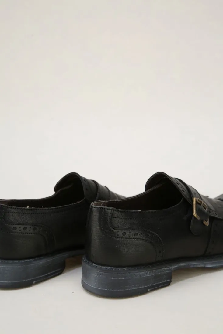 Scarpe basse in vera pelle con fibbia