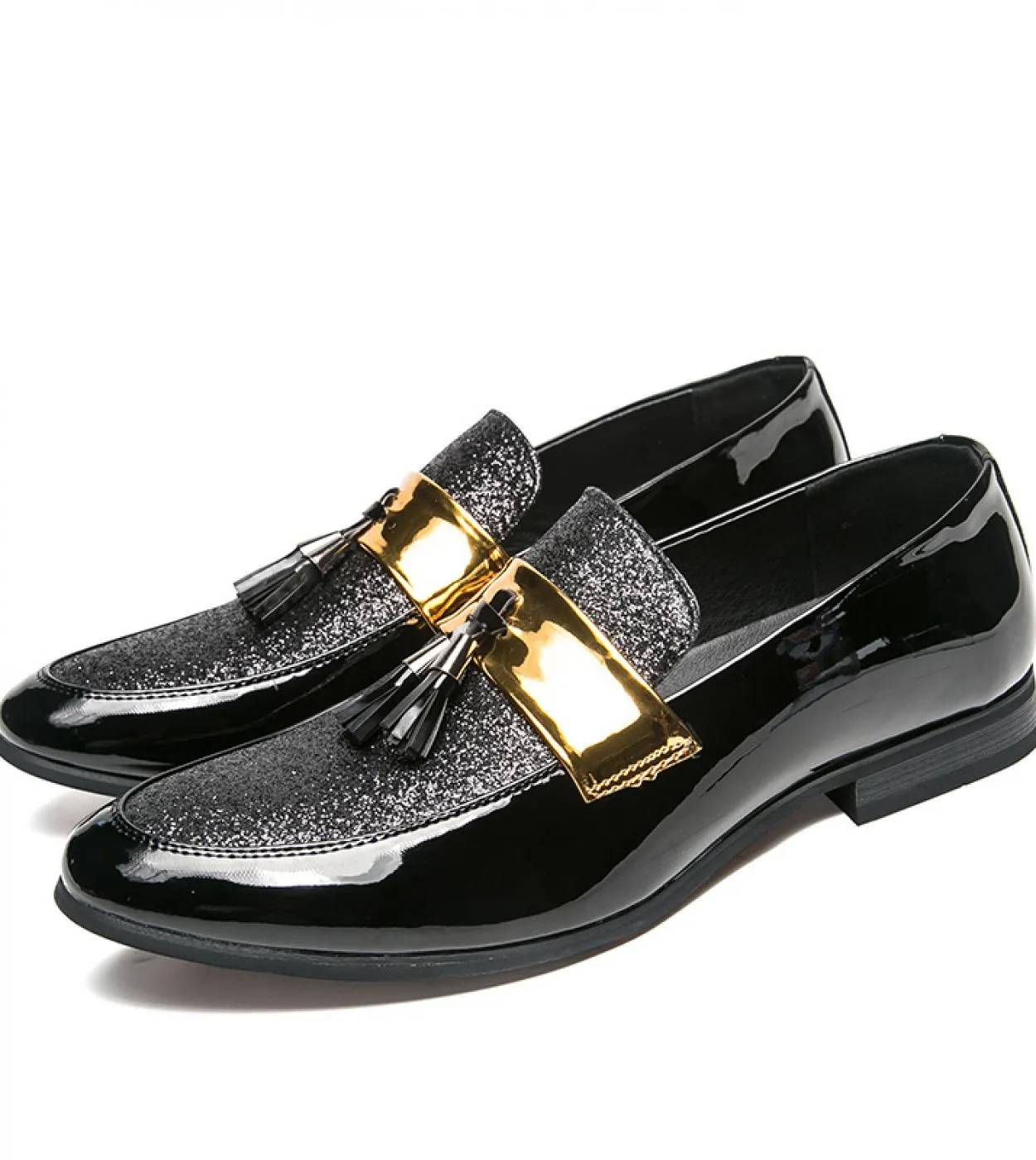 Scarpe casual con paillettes primaverili Scarpe da guida da uomo daffari Mocassini con nappe Party Nightclub Flats Scarpe elega