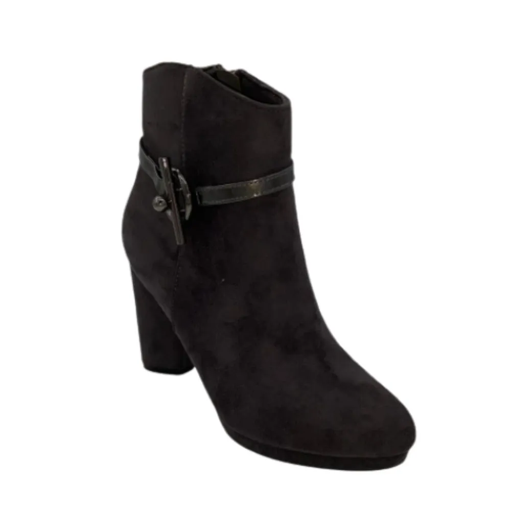 Scarpe classiche da Donna - KISS KRISS Art. T205 SCAMOSCIATO GRIGIO tronchetti Glamour