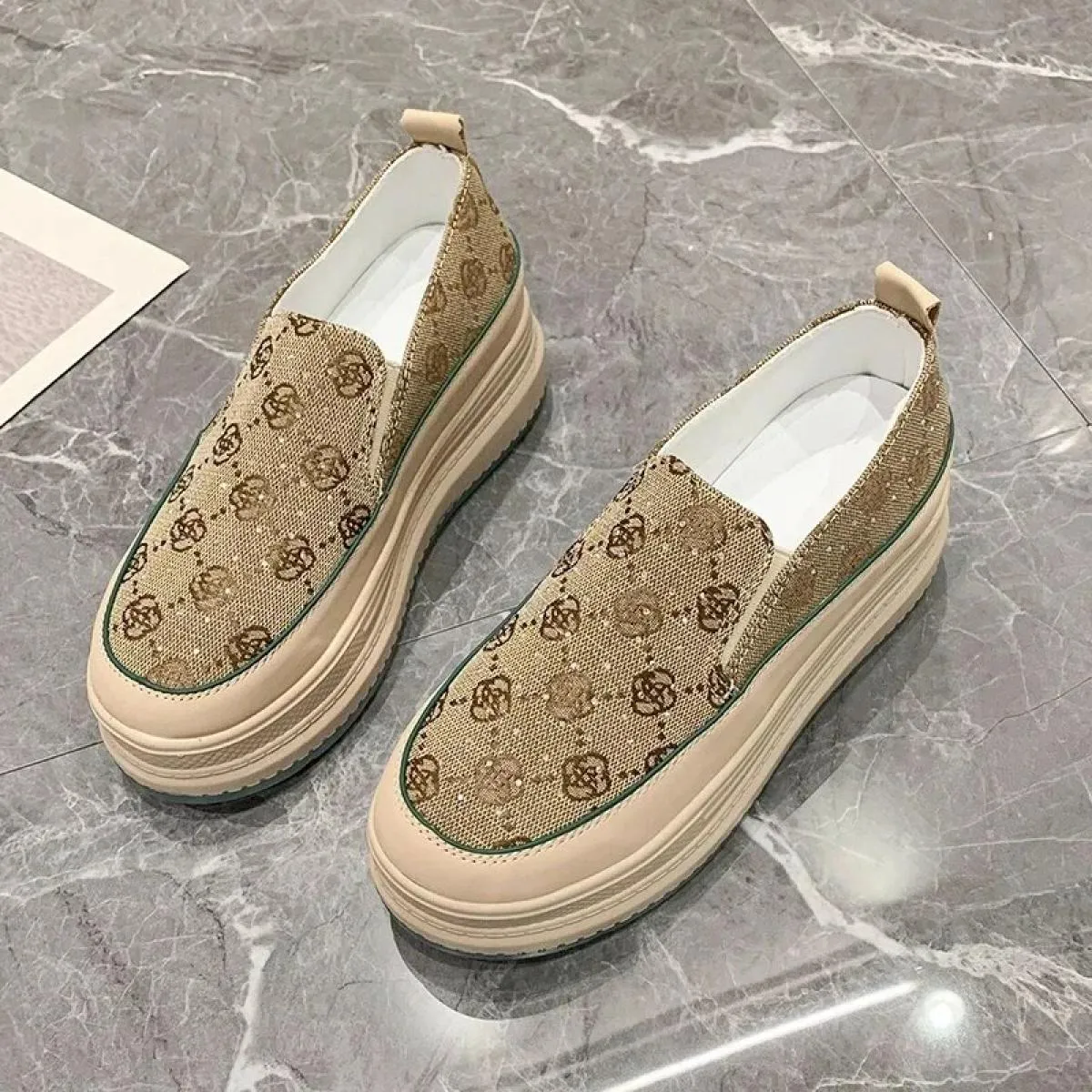 Scarpe da ginnastica casual da donna estive scarpe da strass originali di lusso mocassini con plateau traspiranti scarpe brillan