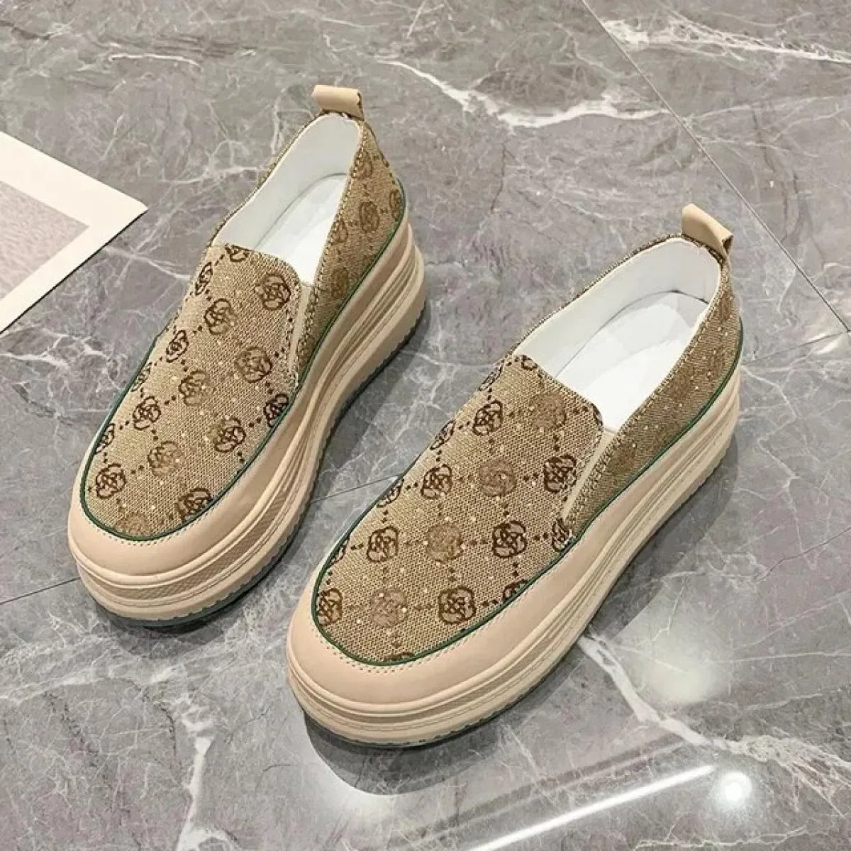 Scarpe da ginnastica casual da donna estive scarpe da strass originali di lusso mocassini con plateau traspiranti scarpe brillan