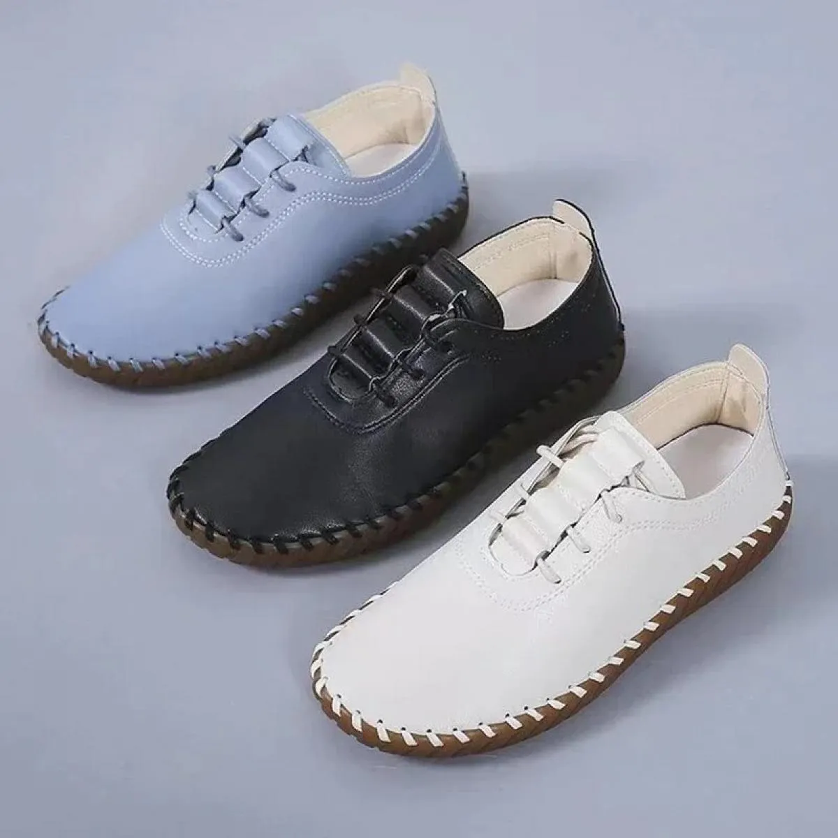 Scarpe da ginnastica Scarpe da donna Mocassini con plateau Scarpe stringate in pelle 2024tendenza Primavera Casual Scarpe da mam