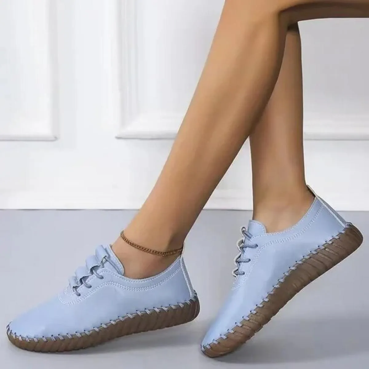 Scarpe da ginnastica Scarpe da donna Mocassini con plateau Scarpe stringate in pelle 2024tendenza Primavera Casual Scarpe da mam