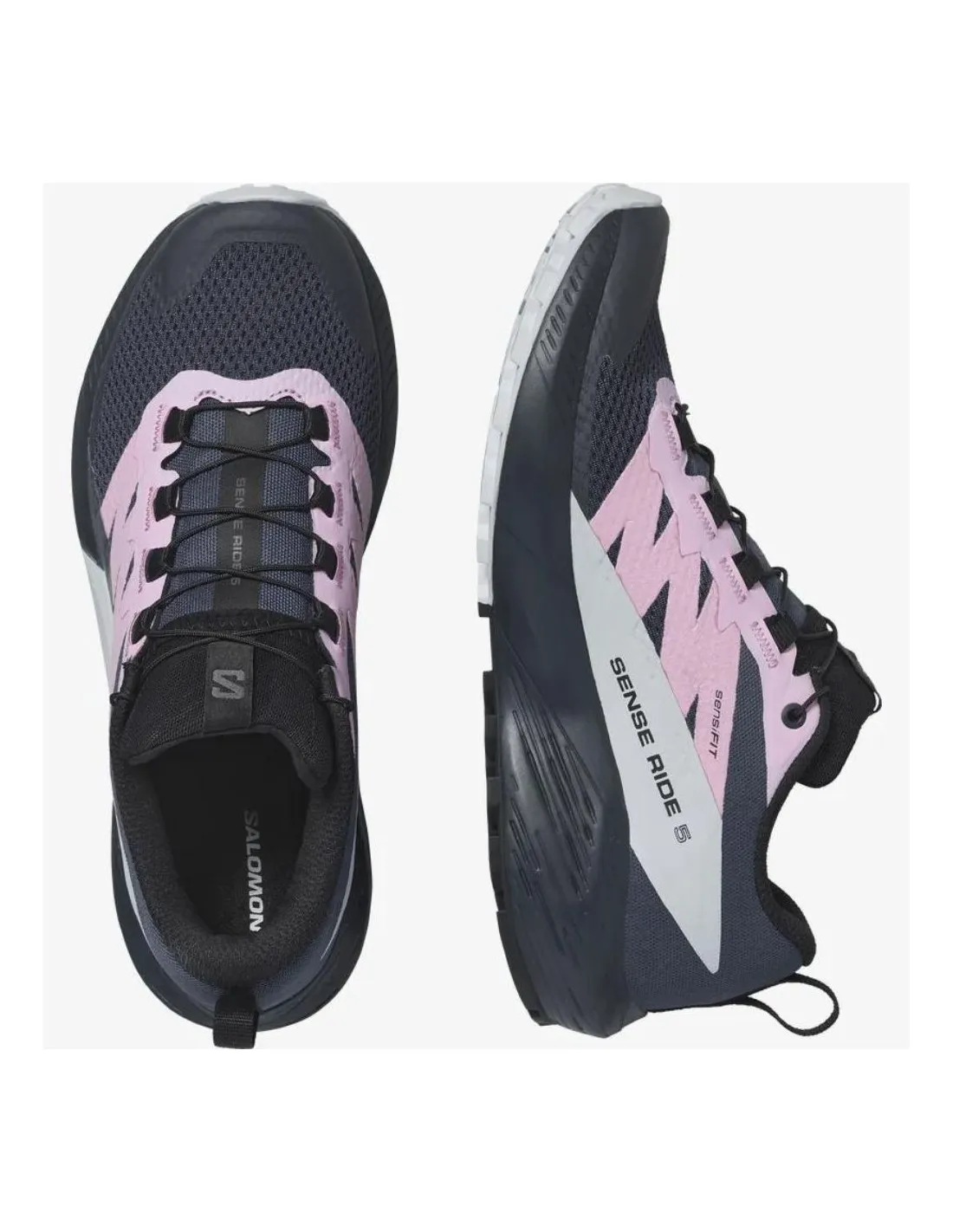 Scarpe da trail Salomon Sense Ride 5 W India Ink / Bustina lilla