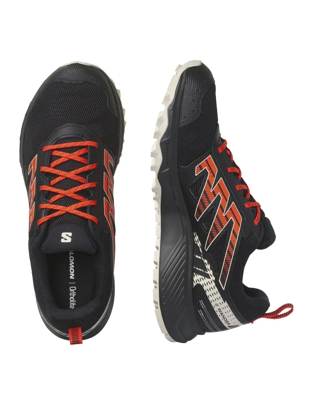 Scarpe da trail Salomon Wander Black / Rainy Day / Scarlet Ibis