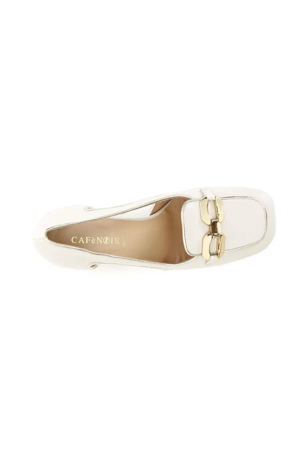 scarpe in nappa con morsetto. osso
