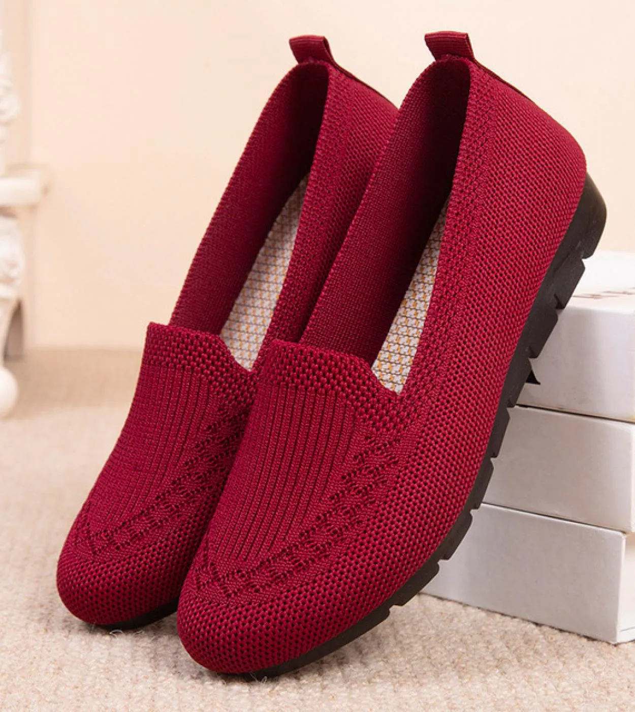Scarpe piatte casual traspiranti in mesh estivo Calzini da ginnastica leggeri da donna Comfort Slip On Mocassini Zapatillas Muje
