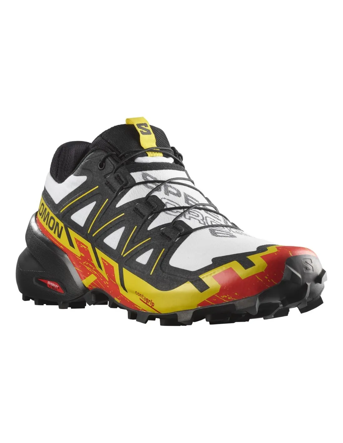 Scarpe Salomon Speedcross 6 Trail Bianche / Nere / Giallo Empire