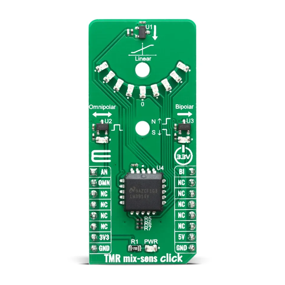 Scheda click mikroBus TMR mix-sens click MikroElektronika, con Sensore magnetico 3D