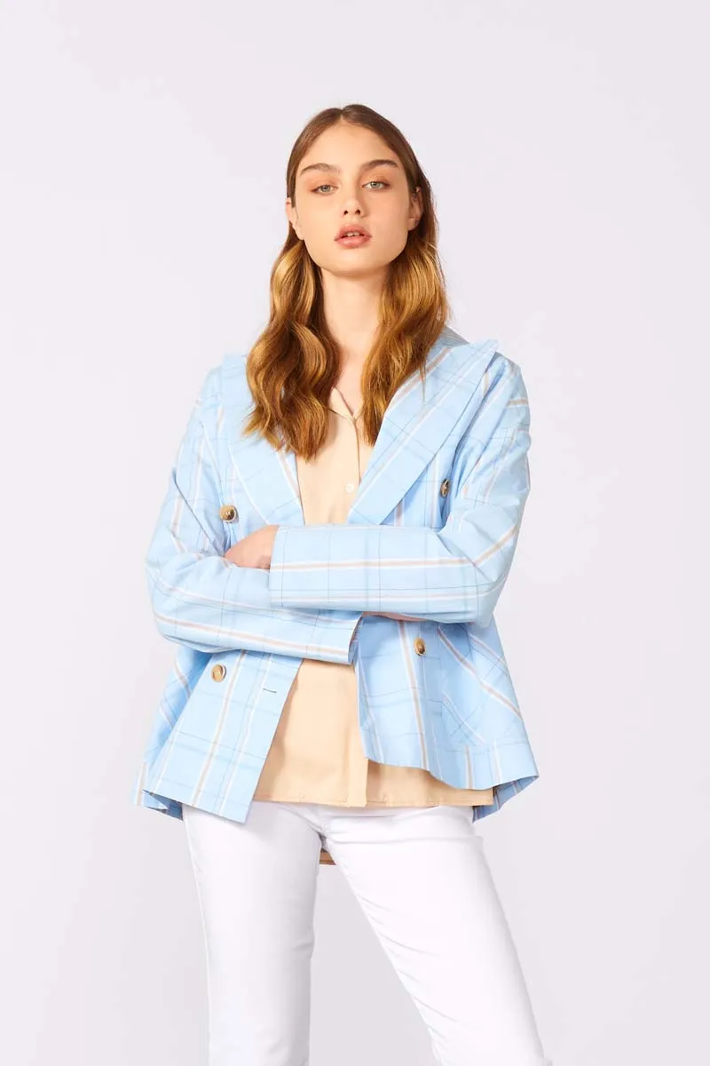 SEMICOUTURE   Giacca check cotone