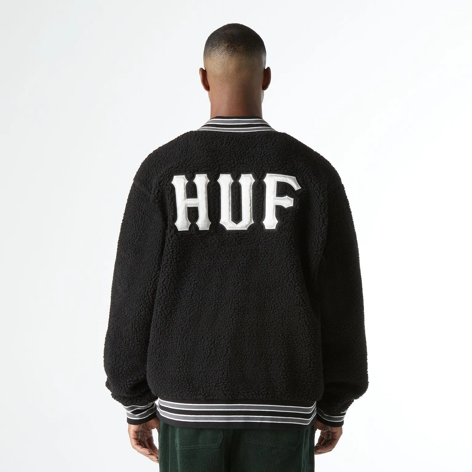 SHERPA VARSITY JACKET - BLACK