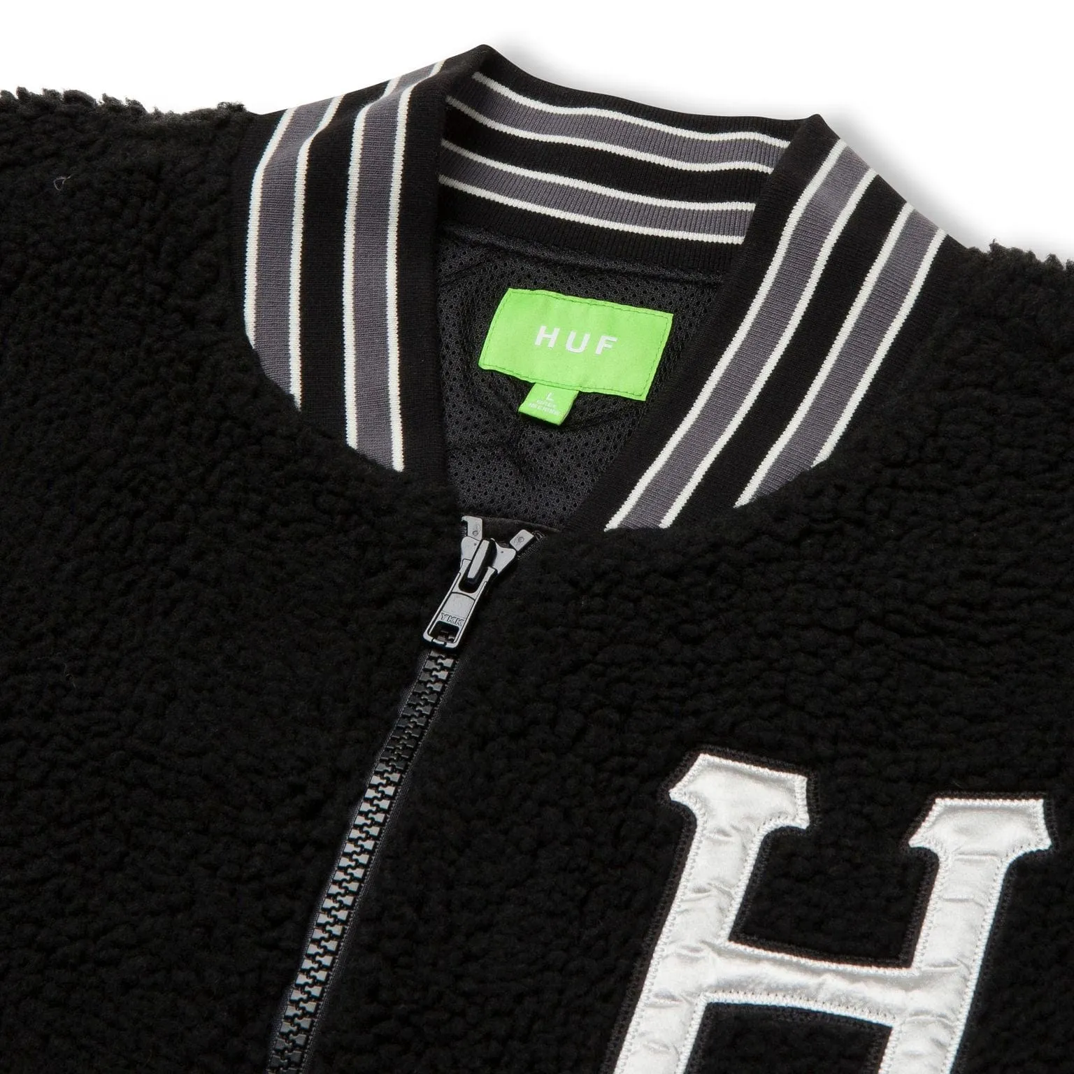 SHERPA VARSITY JACKET - BLACK