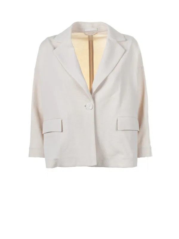 Short single-breasted jacket with pockets
