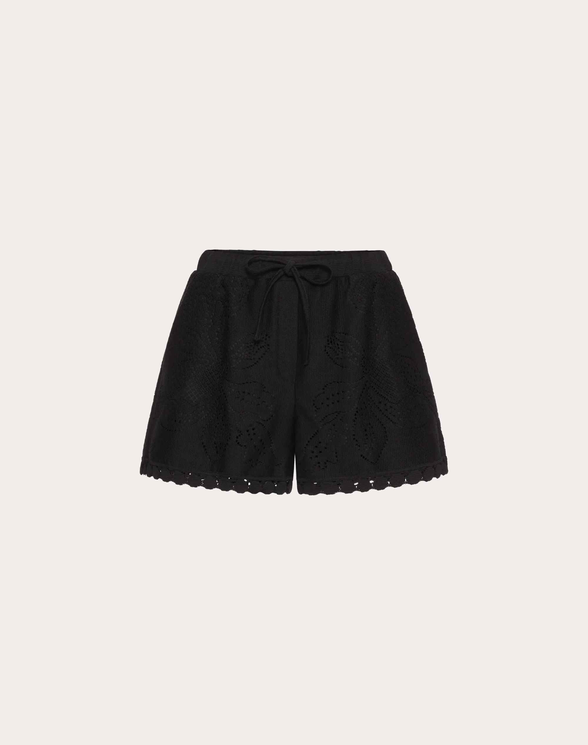SHORTS IN VALENTINO COTTON GUIPURE JARDIN PLAT