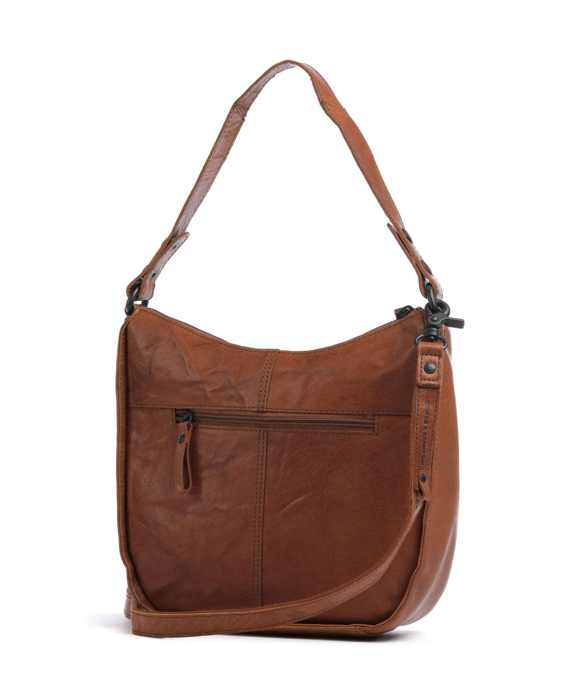  Spikes & Sparrow Bronco Colleen Borsa a spalla pelle granulata marrone  